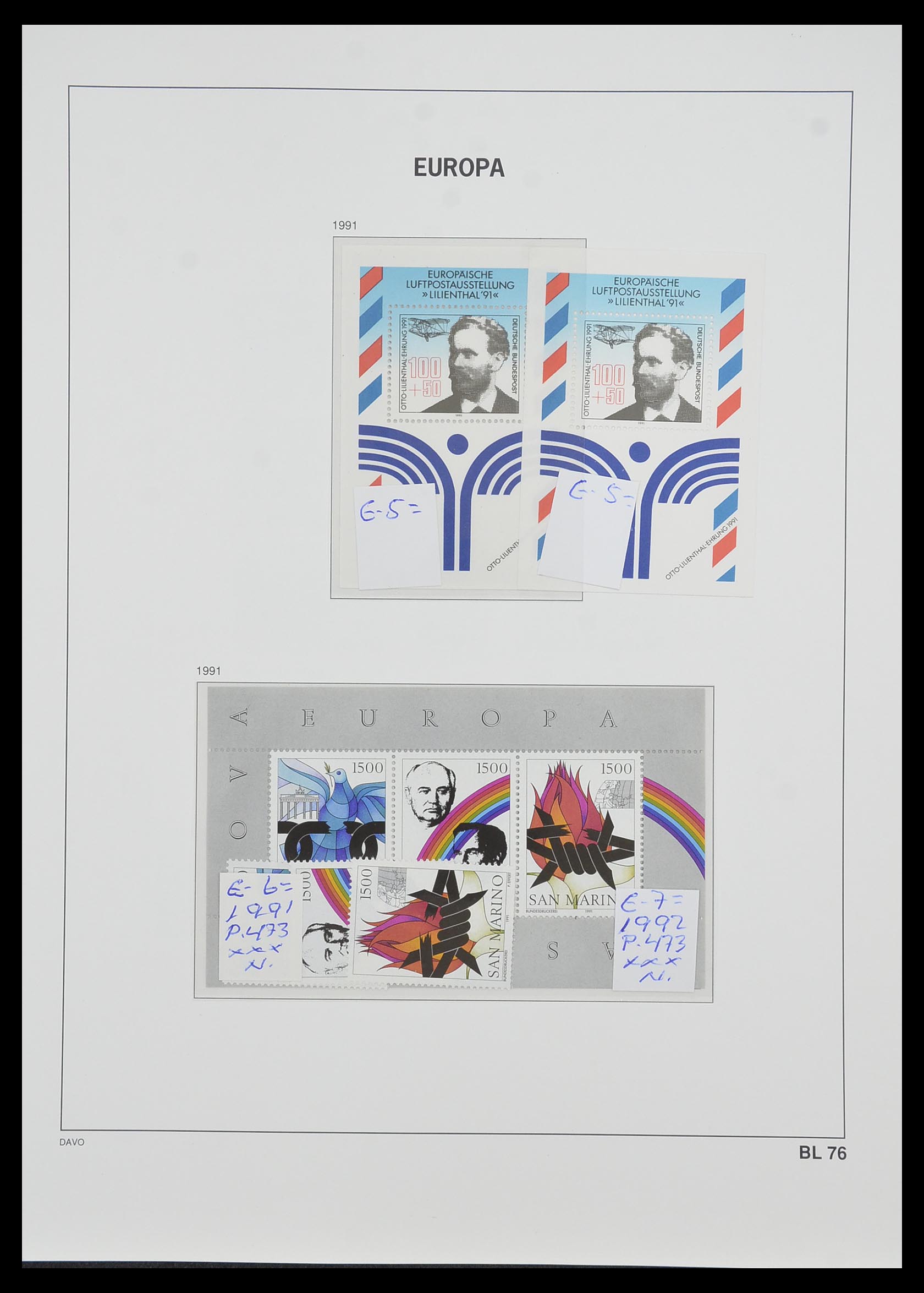 33985 068 - Stamp collection 33985 Europa CEPT souvenir sheets 1974-2014.