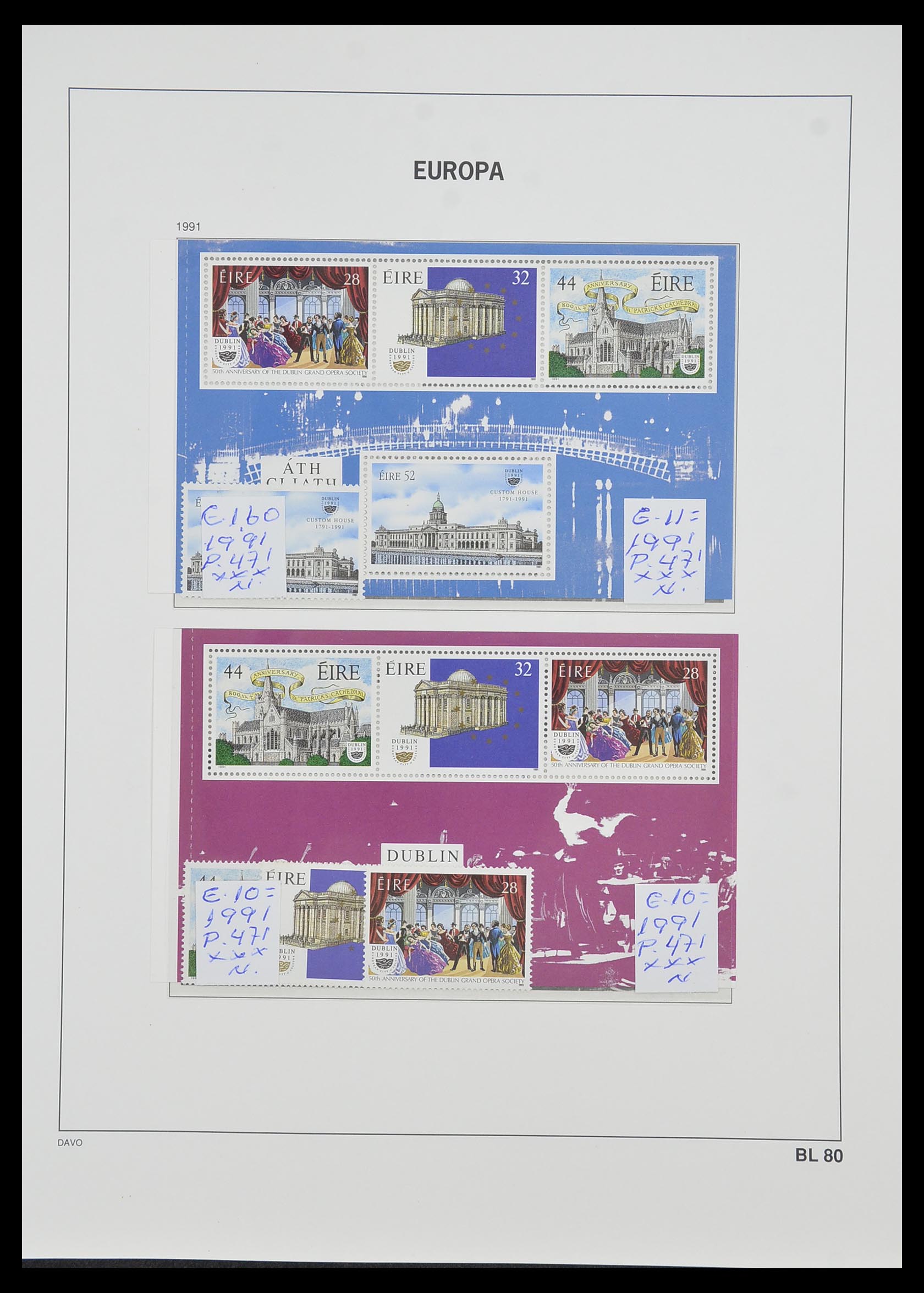 33985 070 - Stamp collection 33985 Europa CEPT souvenir sheets 1974-2014.