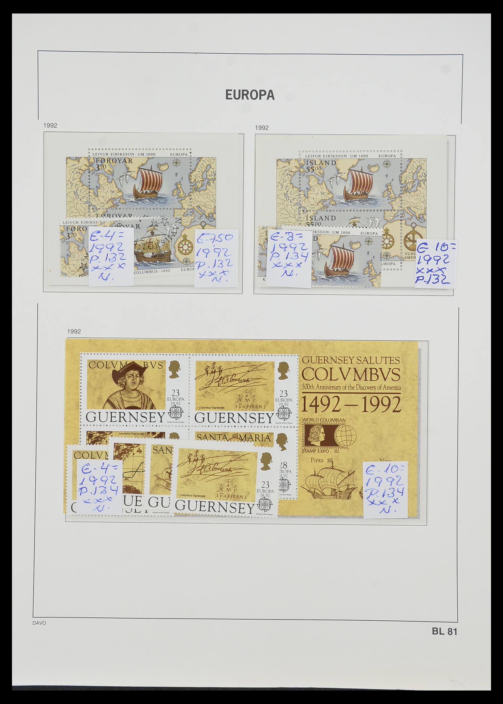 33985 071 - Stamp collection 33985 Europa CEPT souvenir sheets 1974-2014.