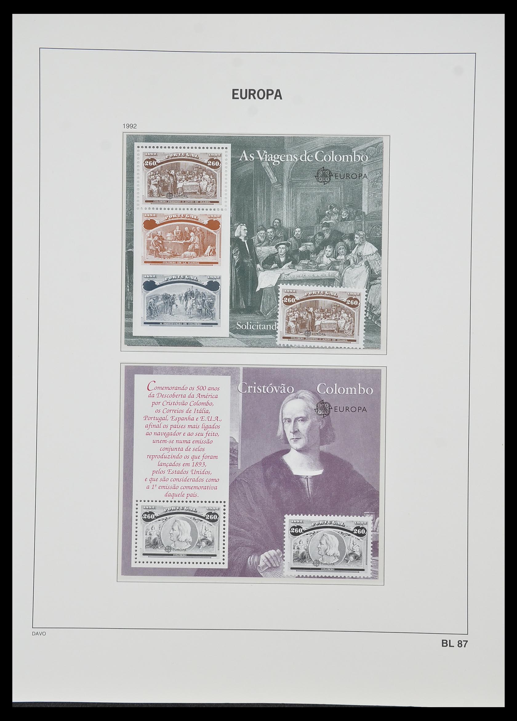 33985 075 - Stamp collection 33985 Europa CEPT souvenir sheets 1974-2014.