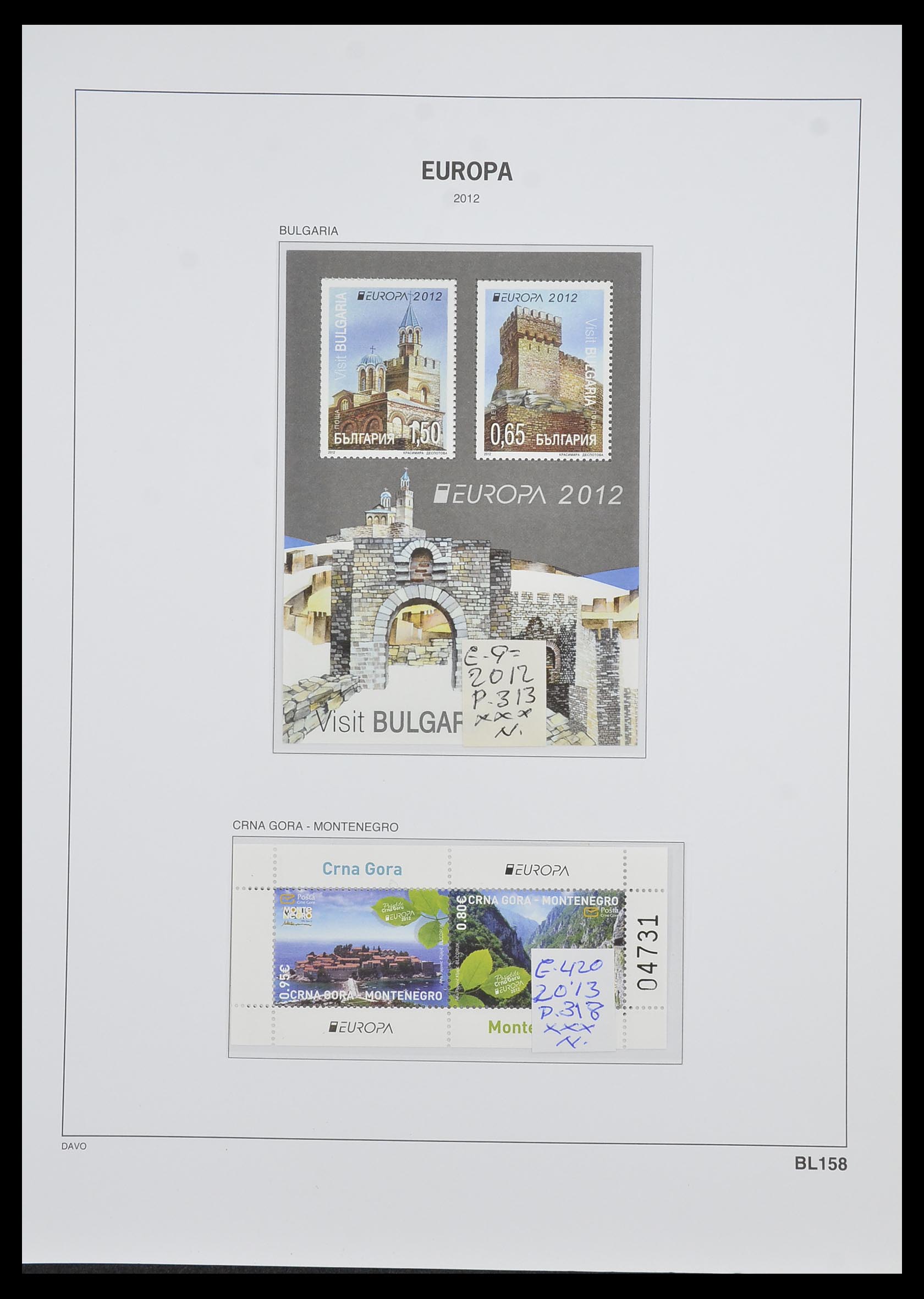33985 087 - Postzegelverzameling 33985 Europa CEPT blokken 1974-2014.