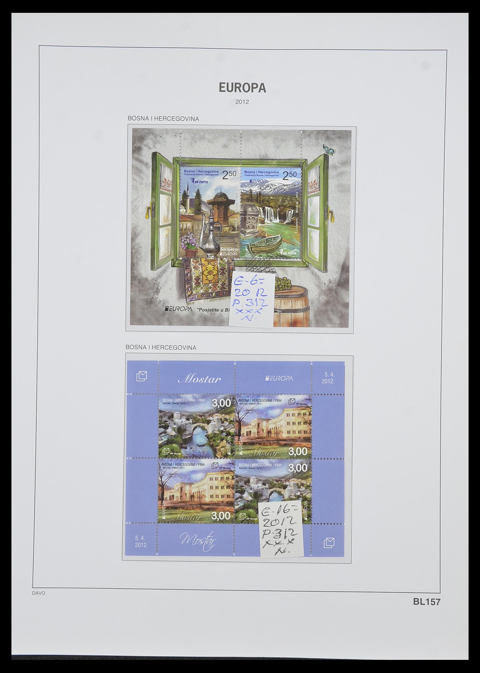 33985 088 - Postzegelverzameling 33985 Europa CEPT blokken 1974-2014.