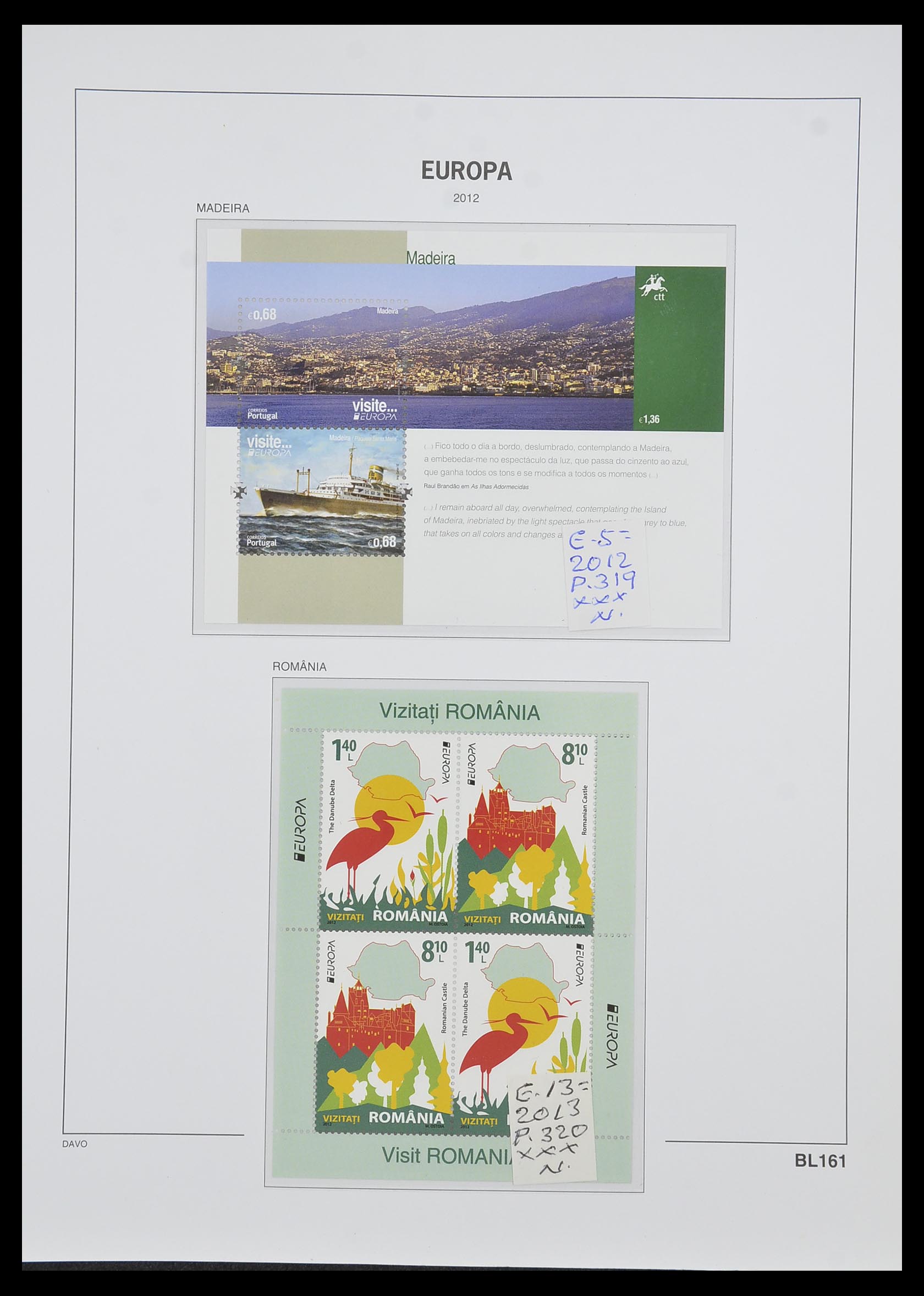 33985 089 - Postzegelverzameling 33985 Europa CEPT blokken 1974-2014.