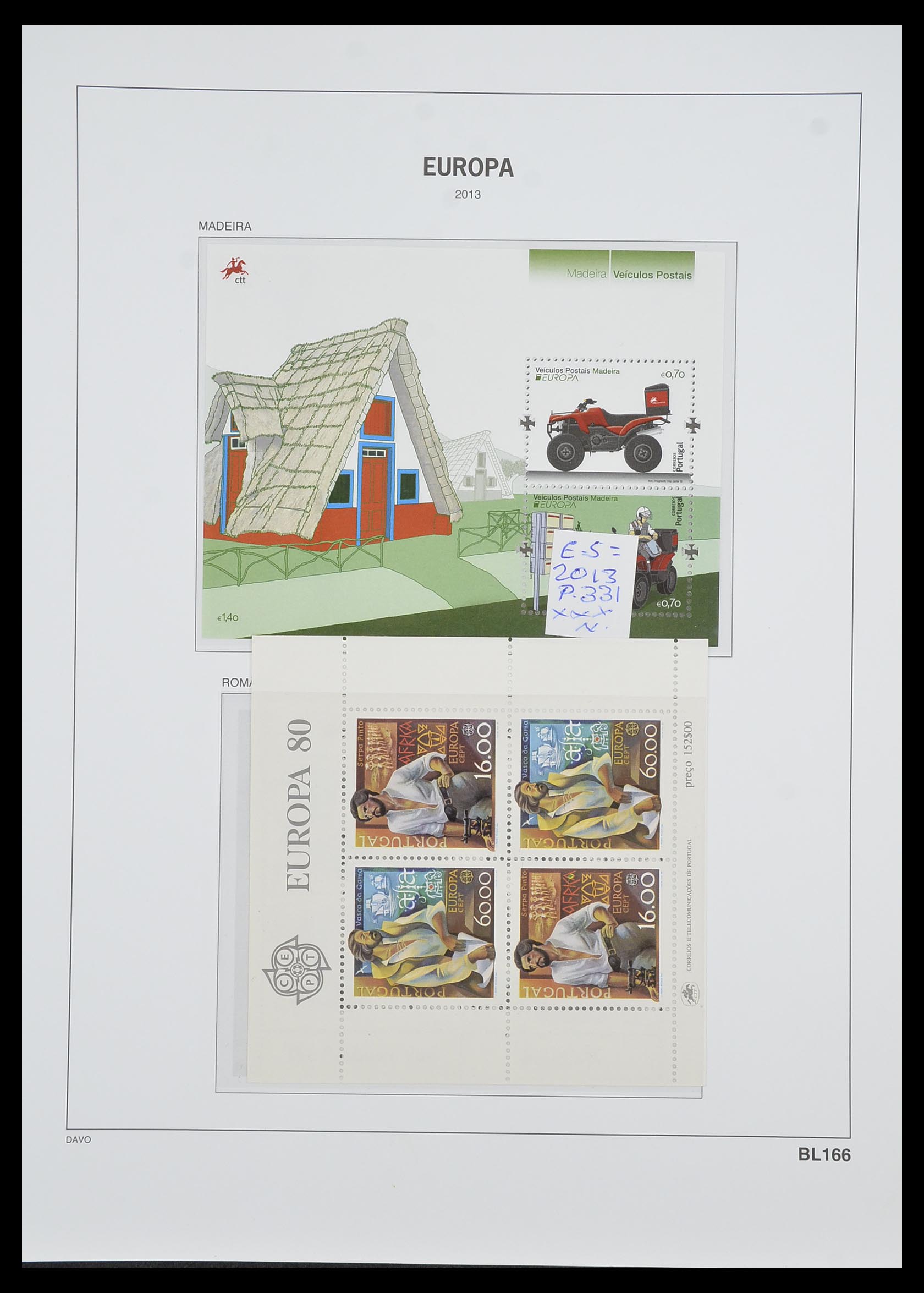 33985 091 - Stamp collection 33985 Europa CEPT souvenir sheets 1974-2014.