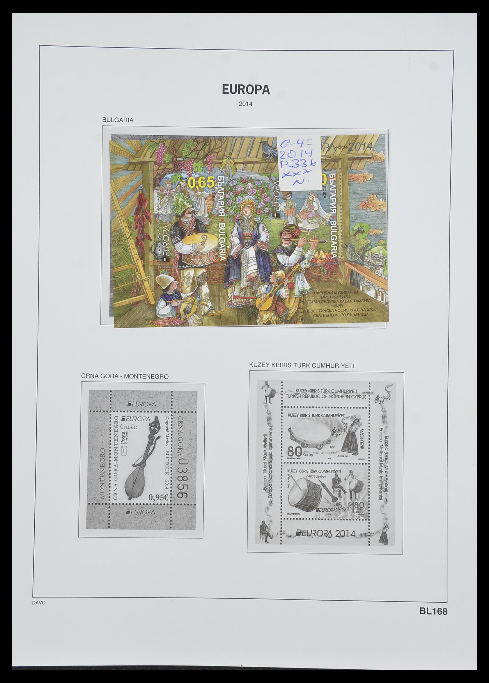 33985 095 - Stamp collection 33985 Europa CEPT souvenir sheets 1974-2014.
