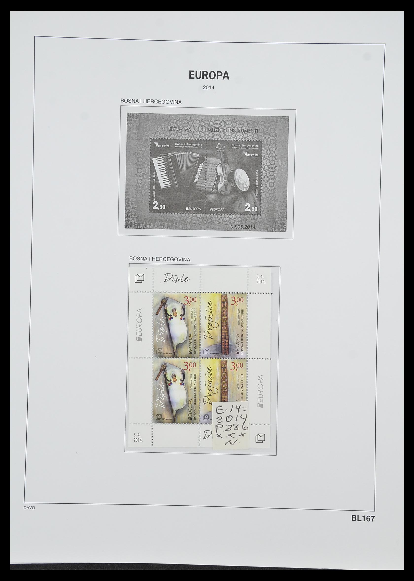 33985 096 - Stamp collection 33985 Europa CEPT souvenir sheets 1974-2014.