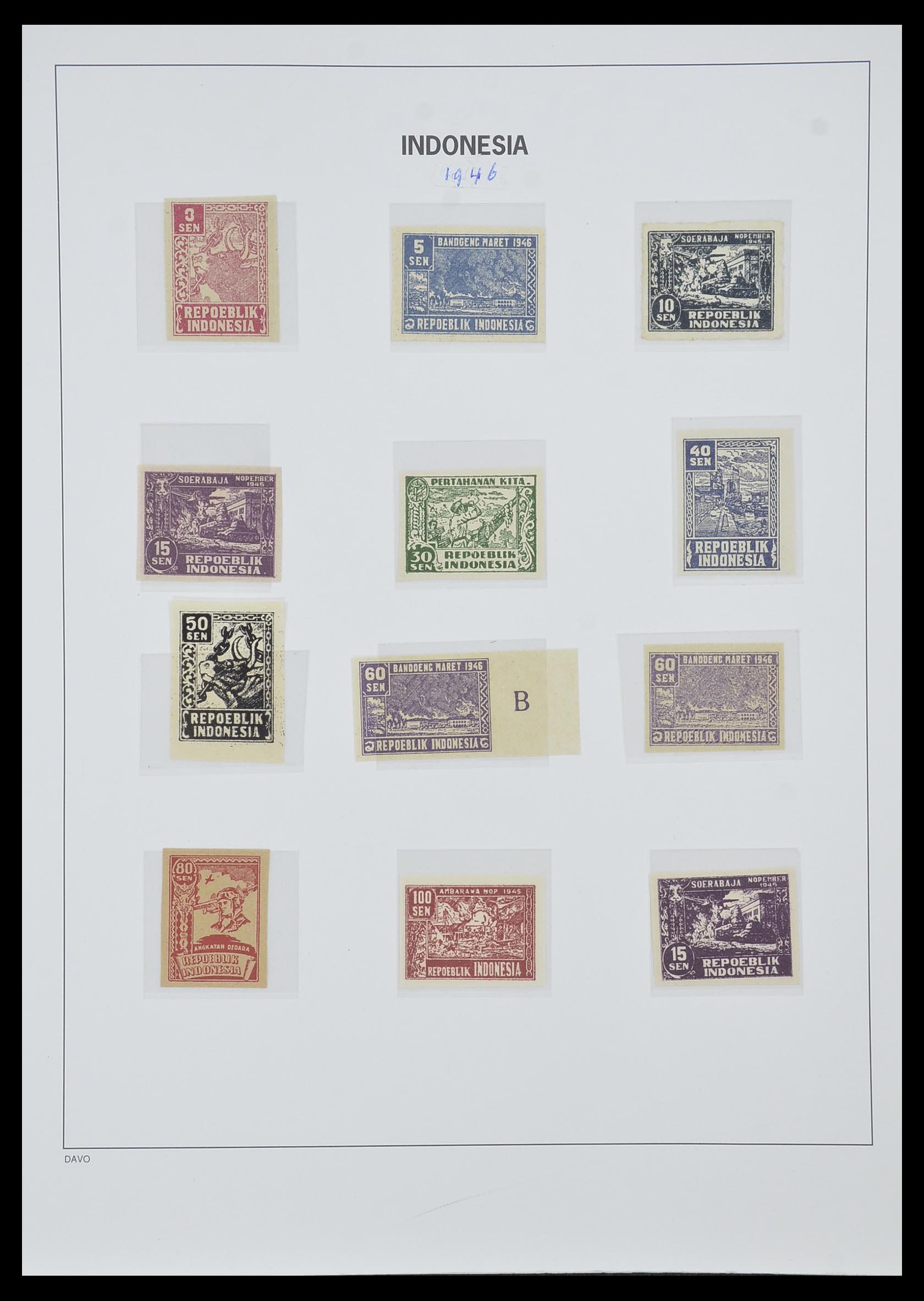 33988 007 - Postzegelverzameling 33988 Weense drukken Indonesië.