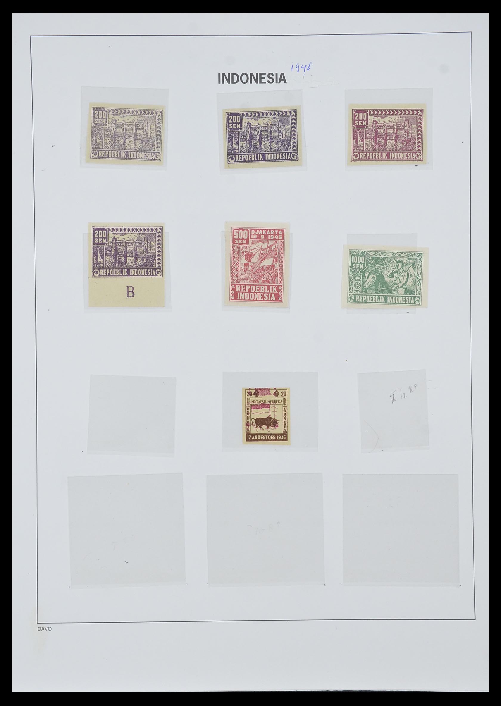33988 008 - Postzegelverzameling 33988 Weense drukken Indonesië.