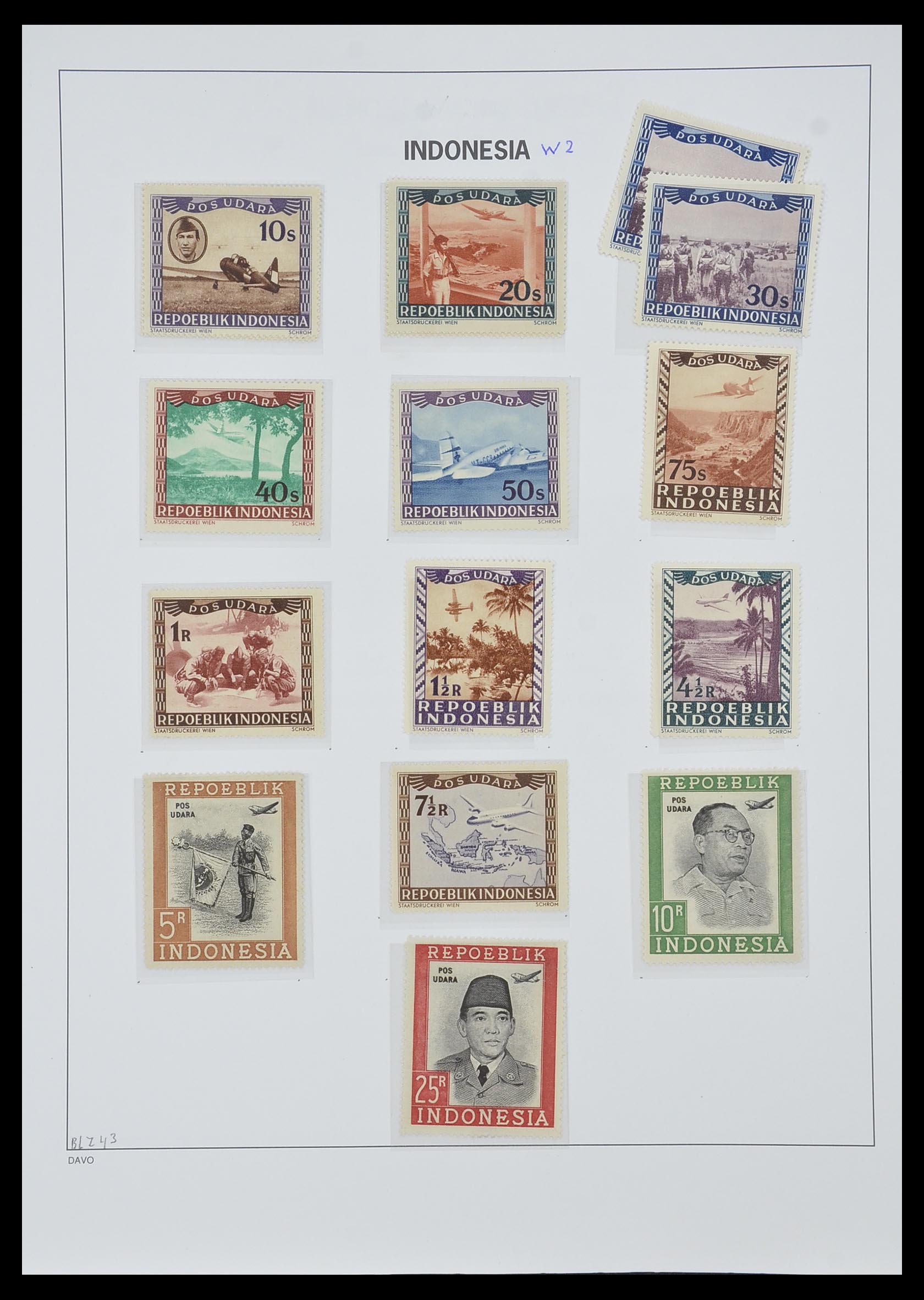 33988 011 - Postzegelverzameling 33988 Weense drukken Indonesië.