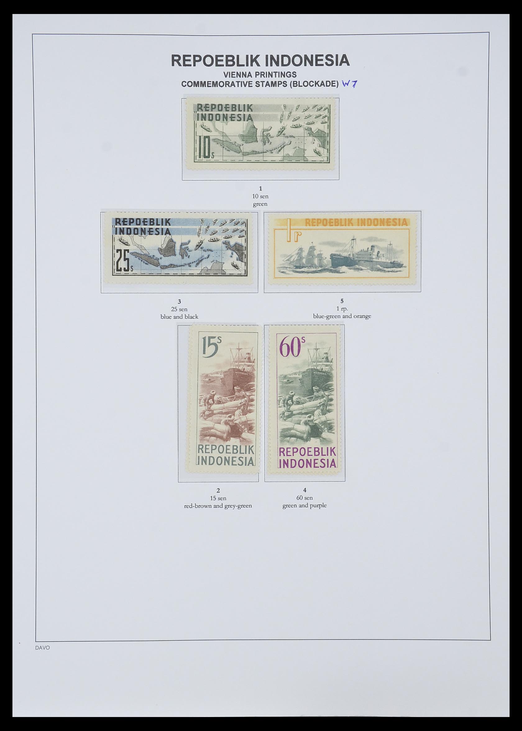 33988 015 - Postzegelverzameling 33988 Weense drukken Indonesië.