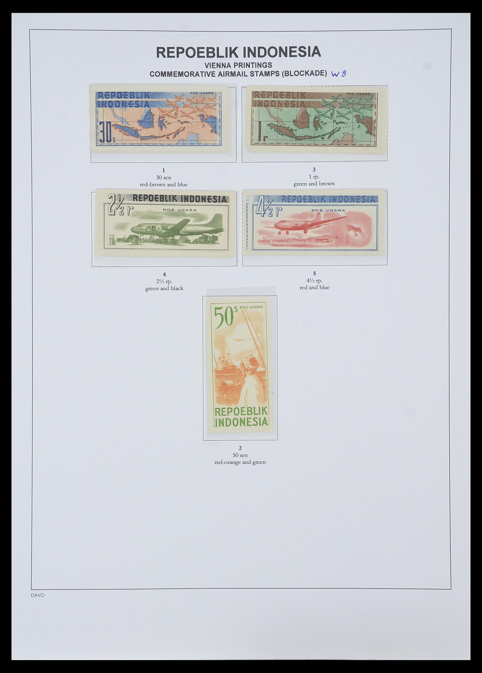 33988 016 - Postzegelverzameling 33988 Weense drukken Indonesië.