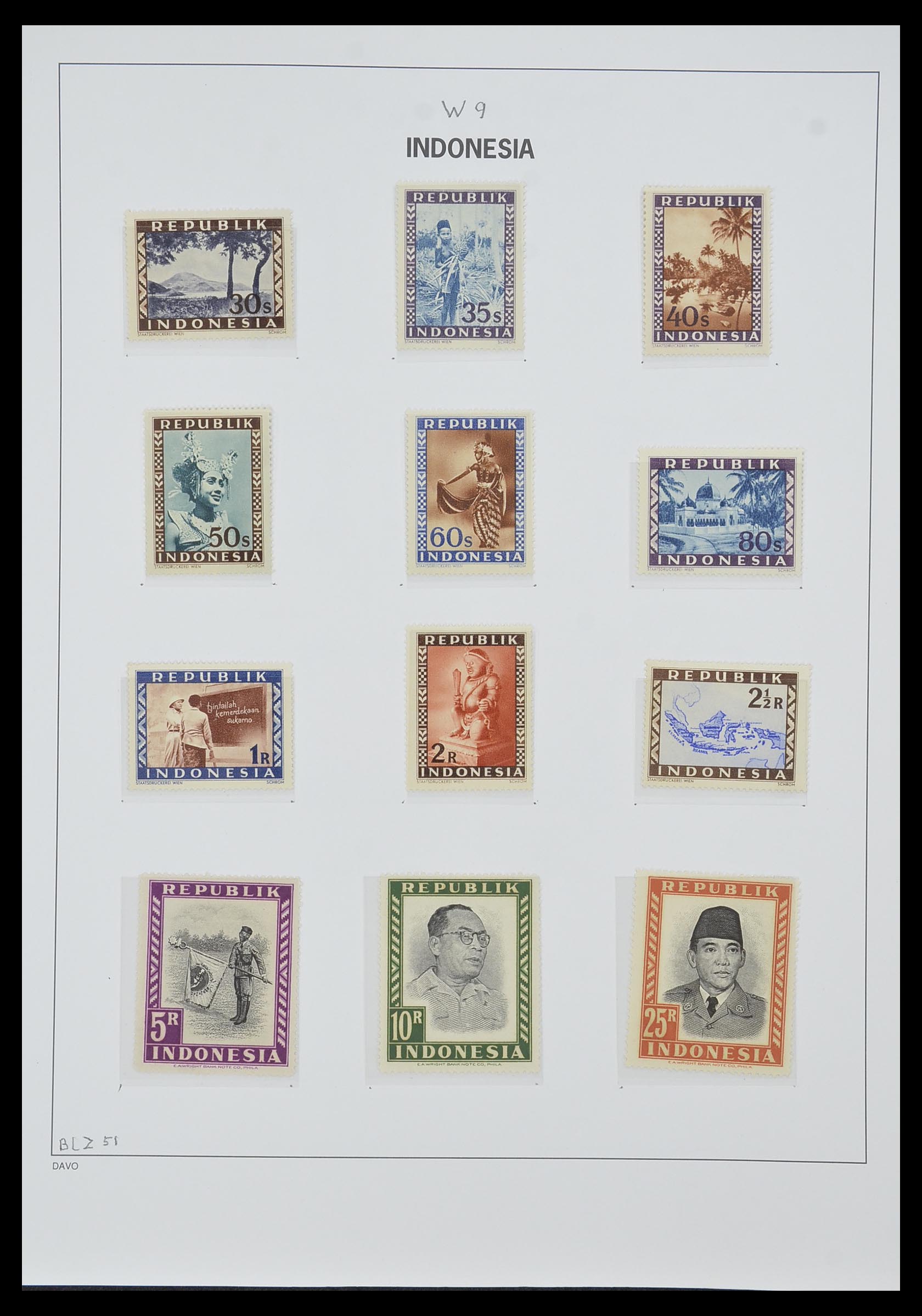 33988 020 - Postzegelverzameling 33988 Weense drukken Indonesië.