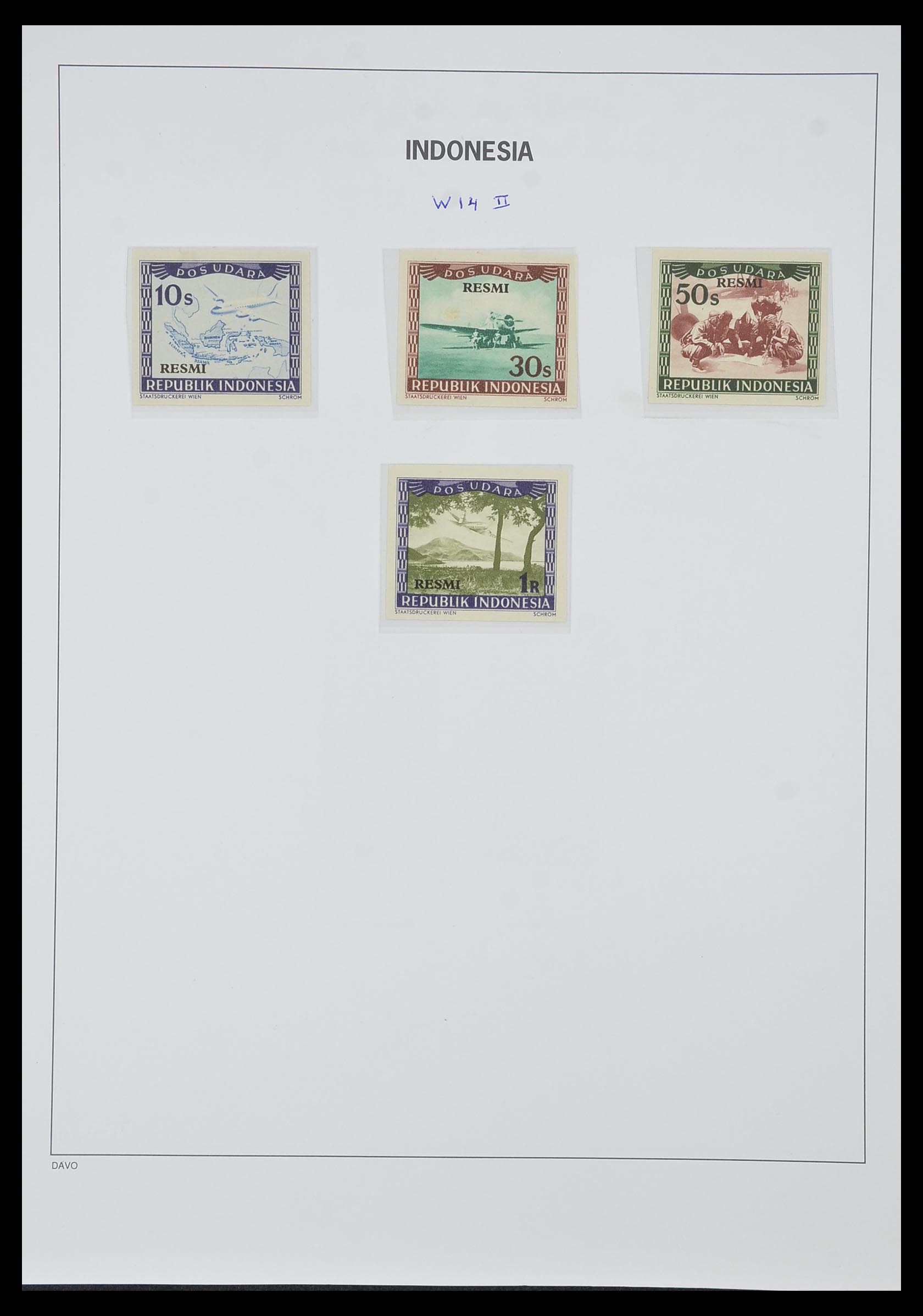 33988 024 - Postzegelverzameling 33988 Weense drukken Indonesië.
