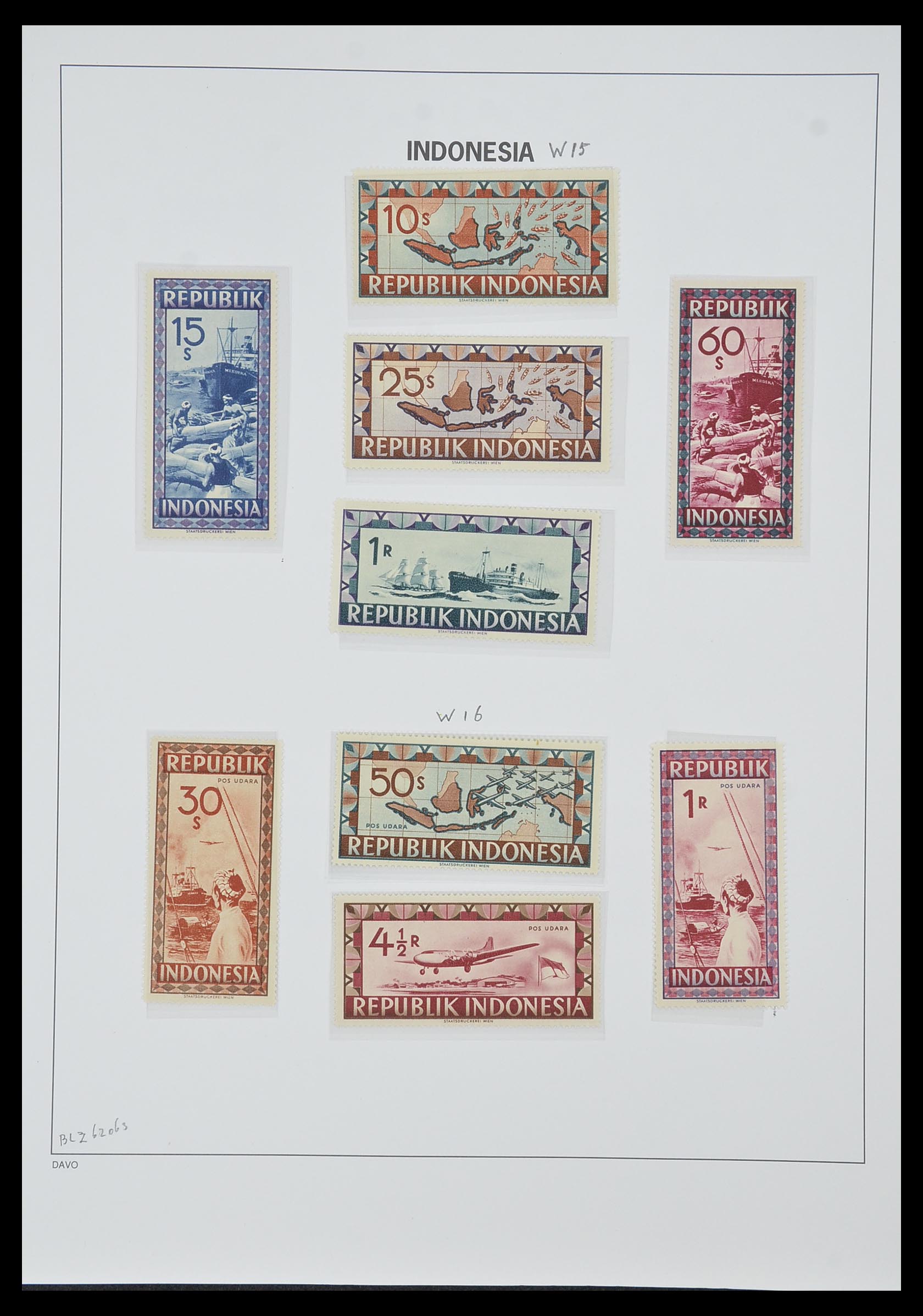 33988 027 - Postzegelverzameling 33988 Weense drukken Indonesië.