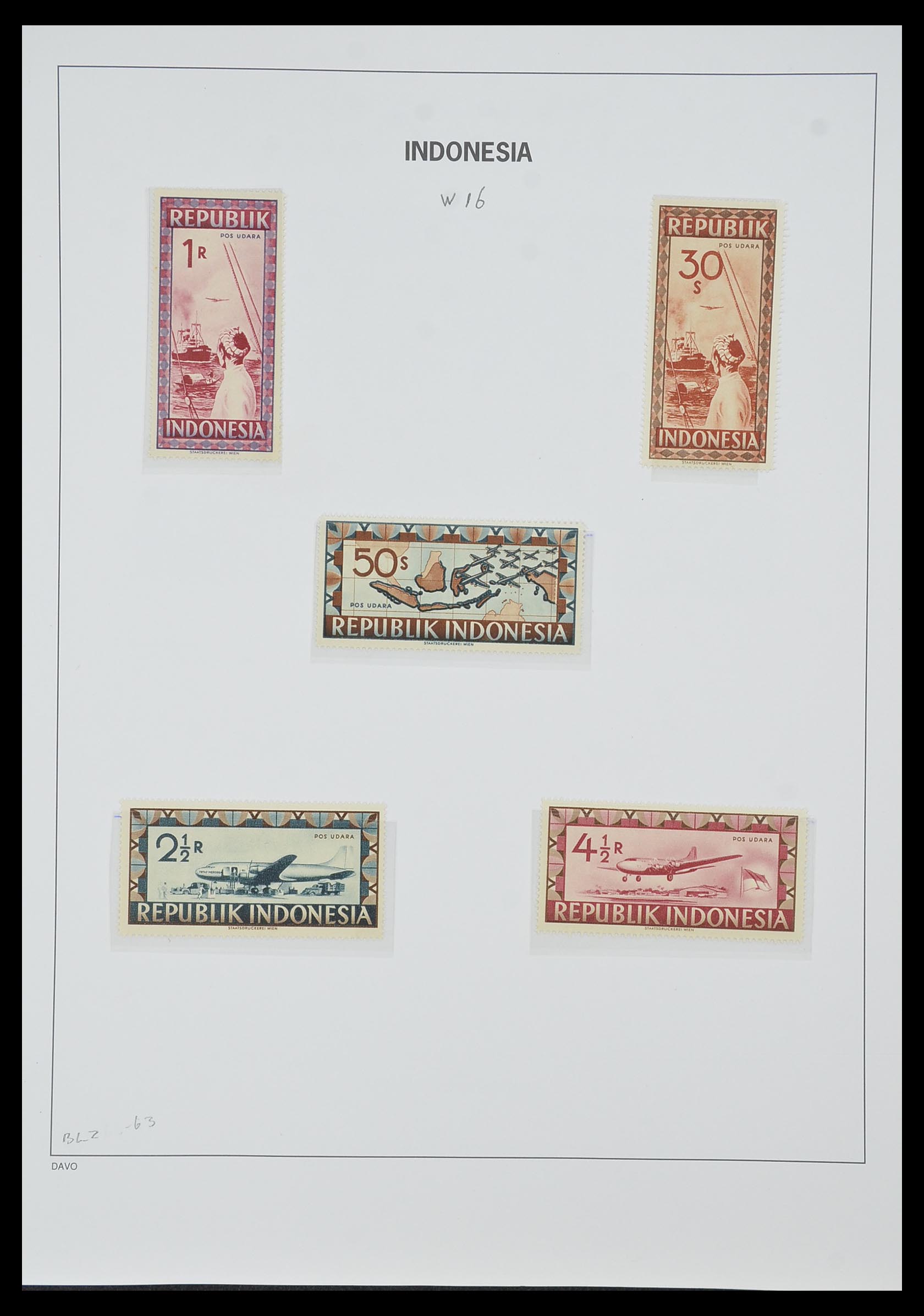 33988 028 - Postzegelverzameling 33988 Weense drukken Indonesië.