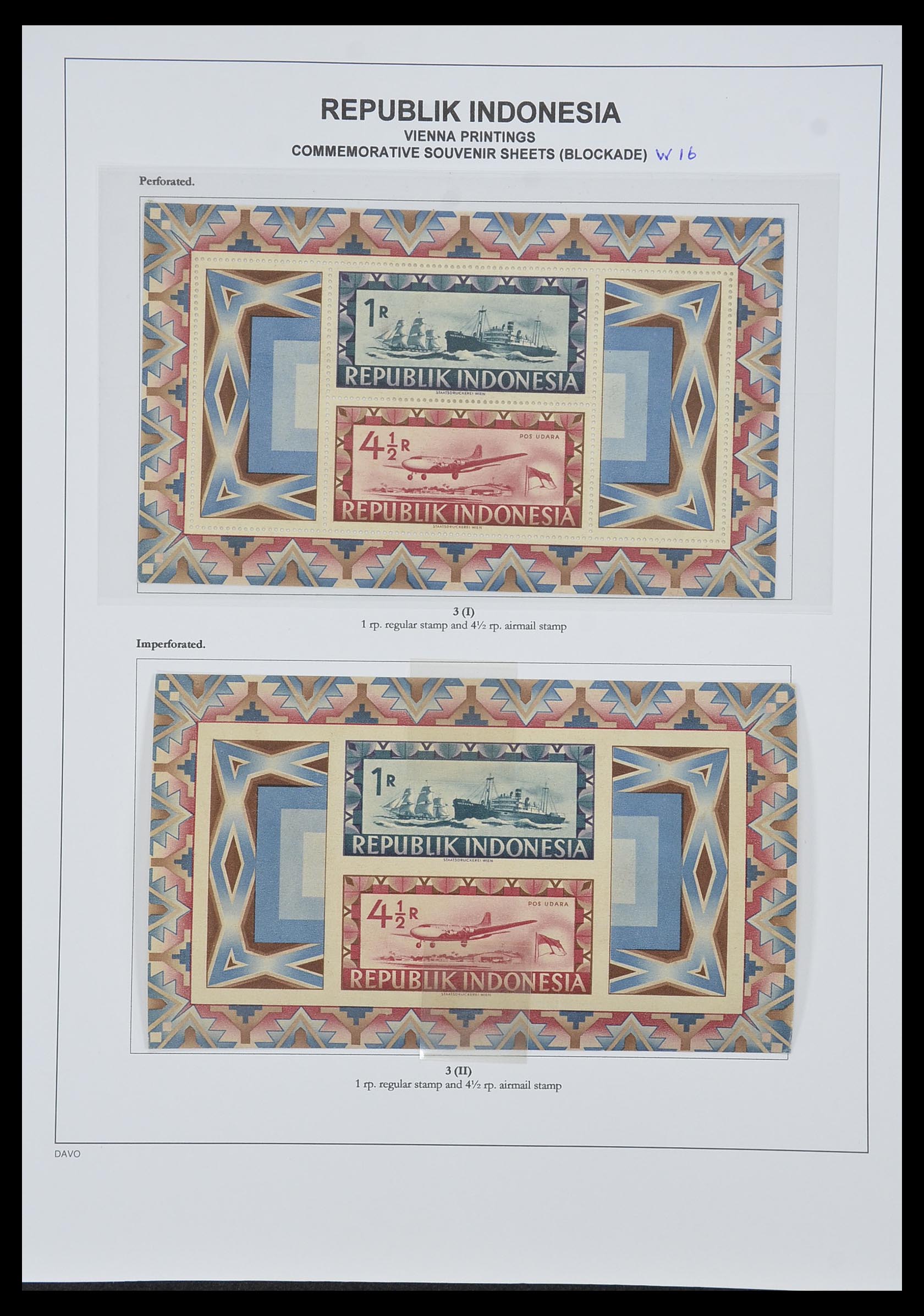 33988 030 - Postzegelverzameling 33988 Weense drukken Indonesië.