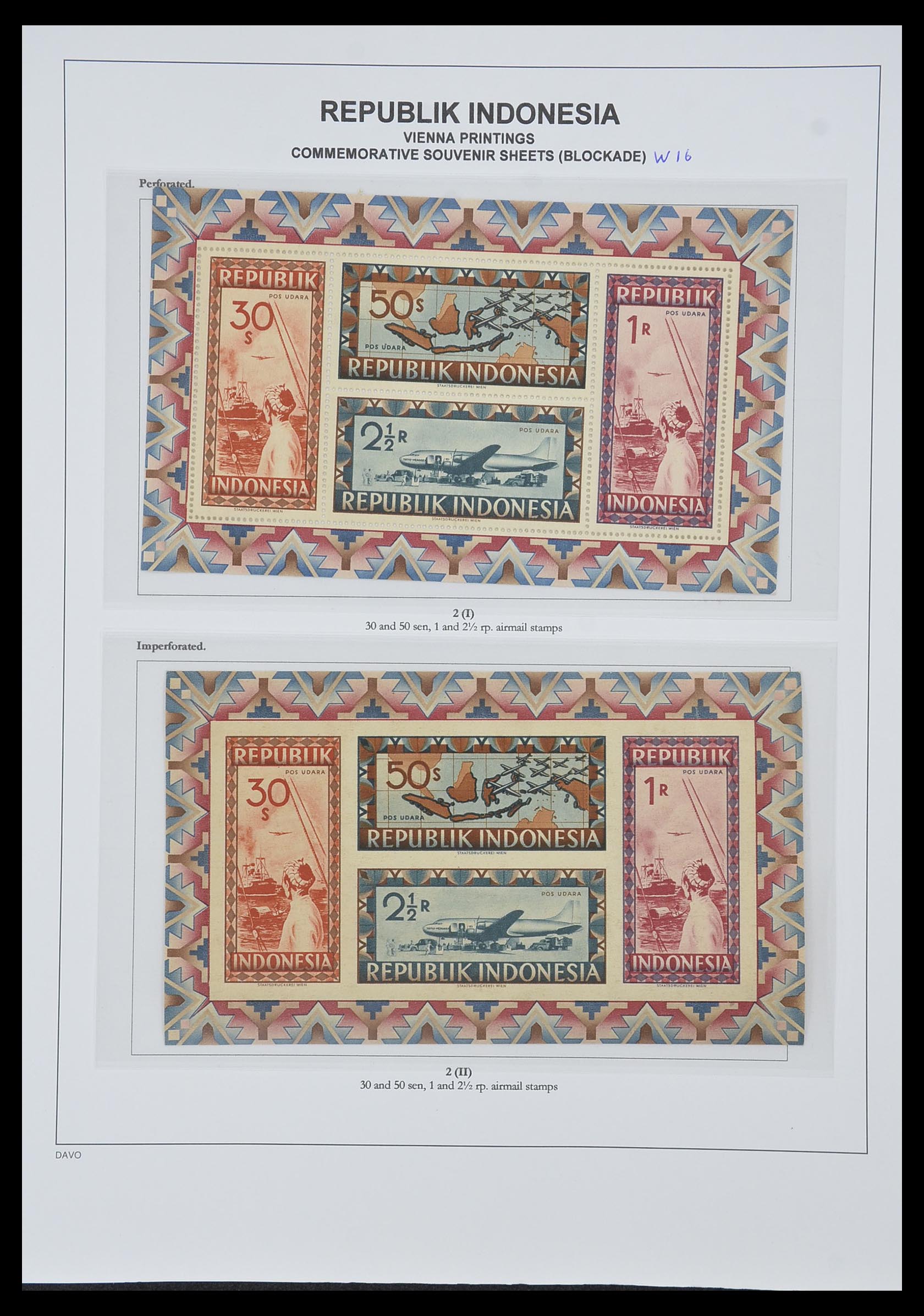 33988 031 - Postzegelverzameling 33988 Weense drukken Indonesië.
