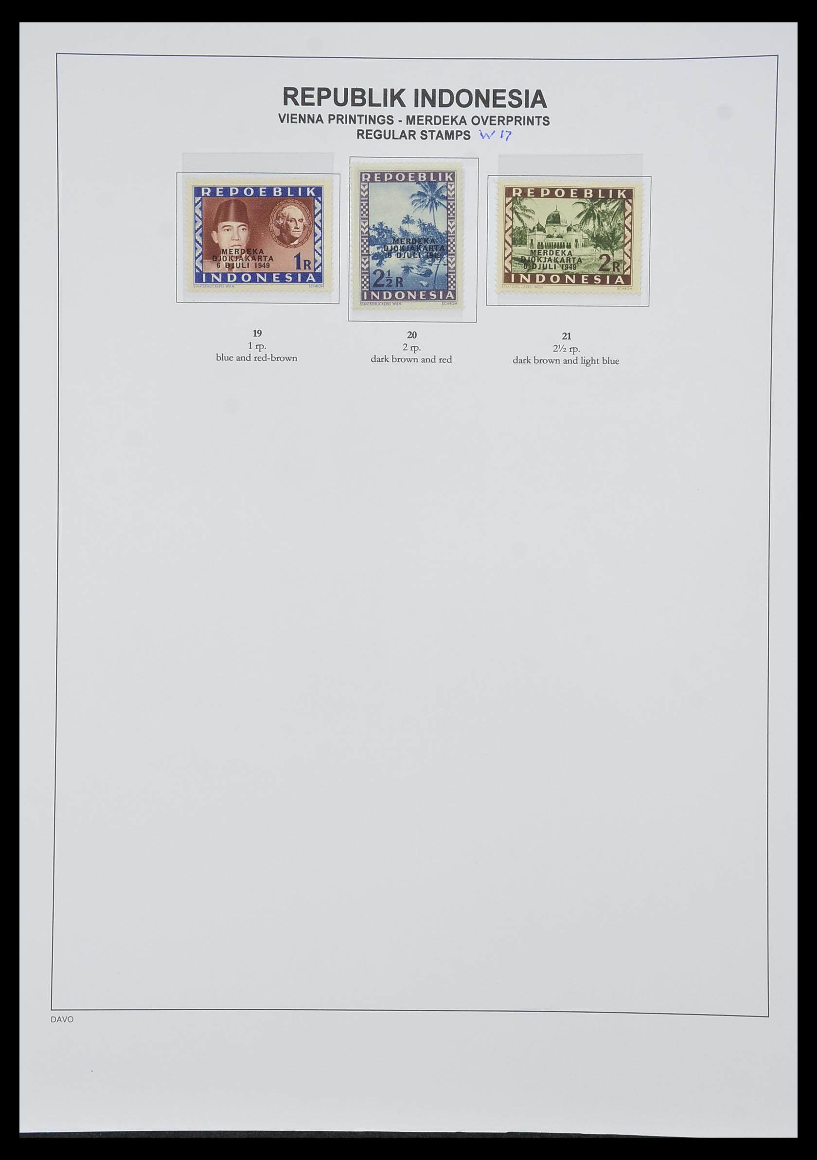 33988 033 - Postzegelverzameling 33988 Weense drukken Indonesië.