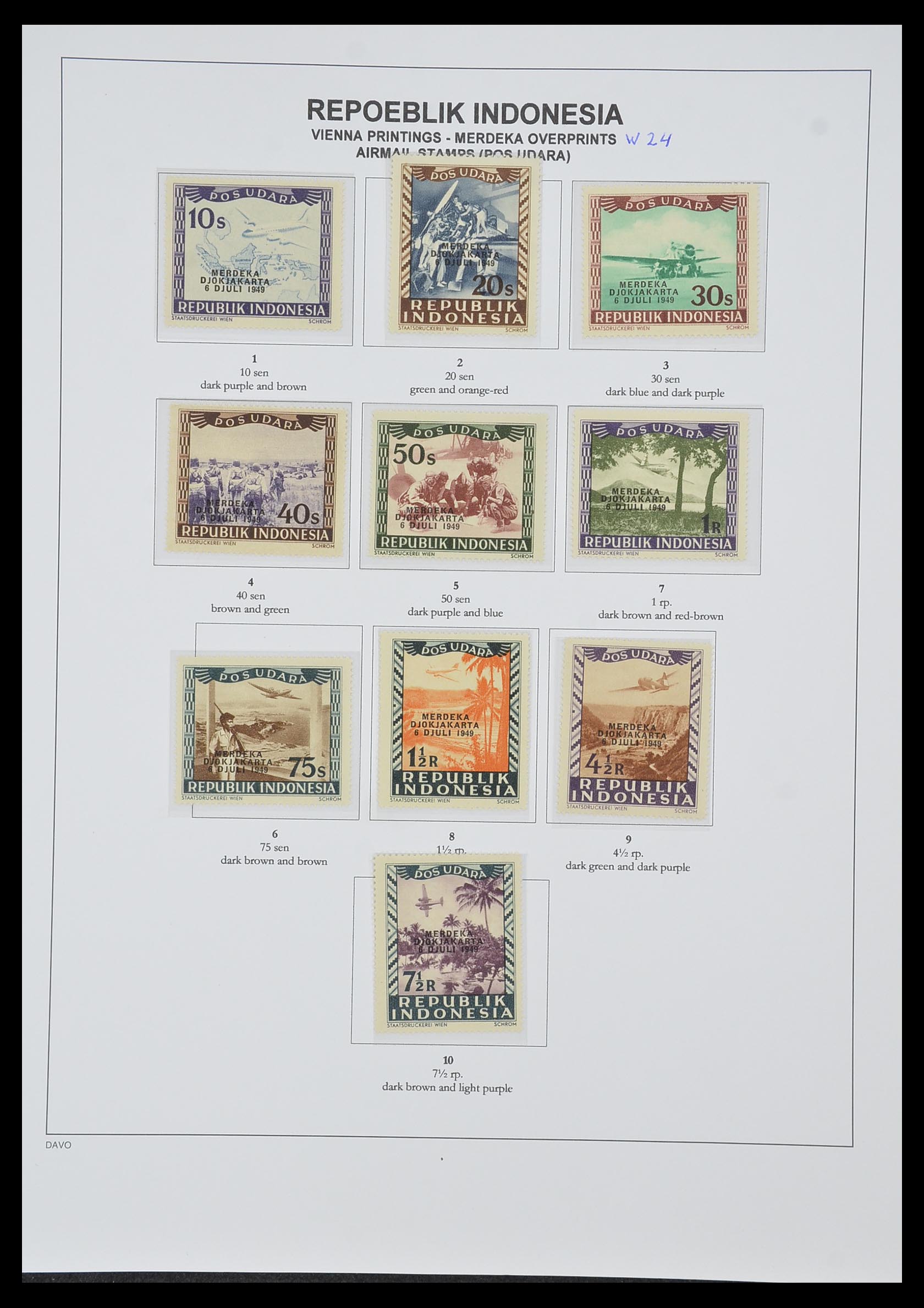 33988 039 - Postzegelverzameling 33988 Weense drukken Indonesië.