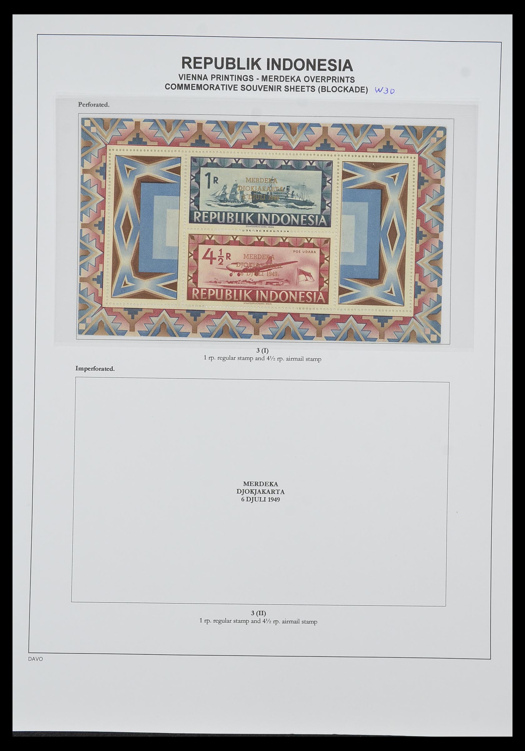 33988 042 - Postzegelverzameling 33988 Weense drukken Indonesië.