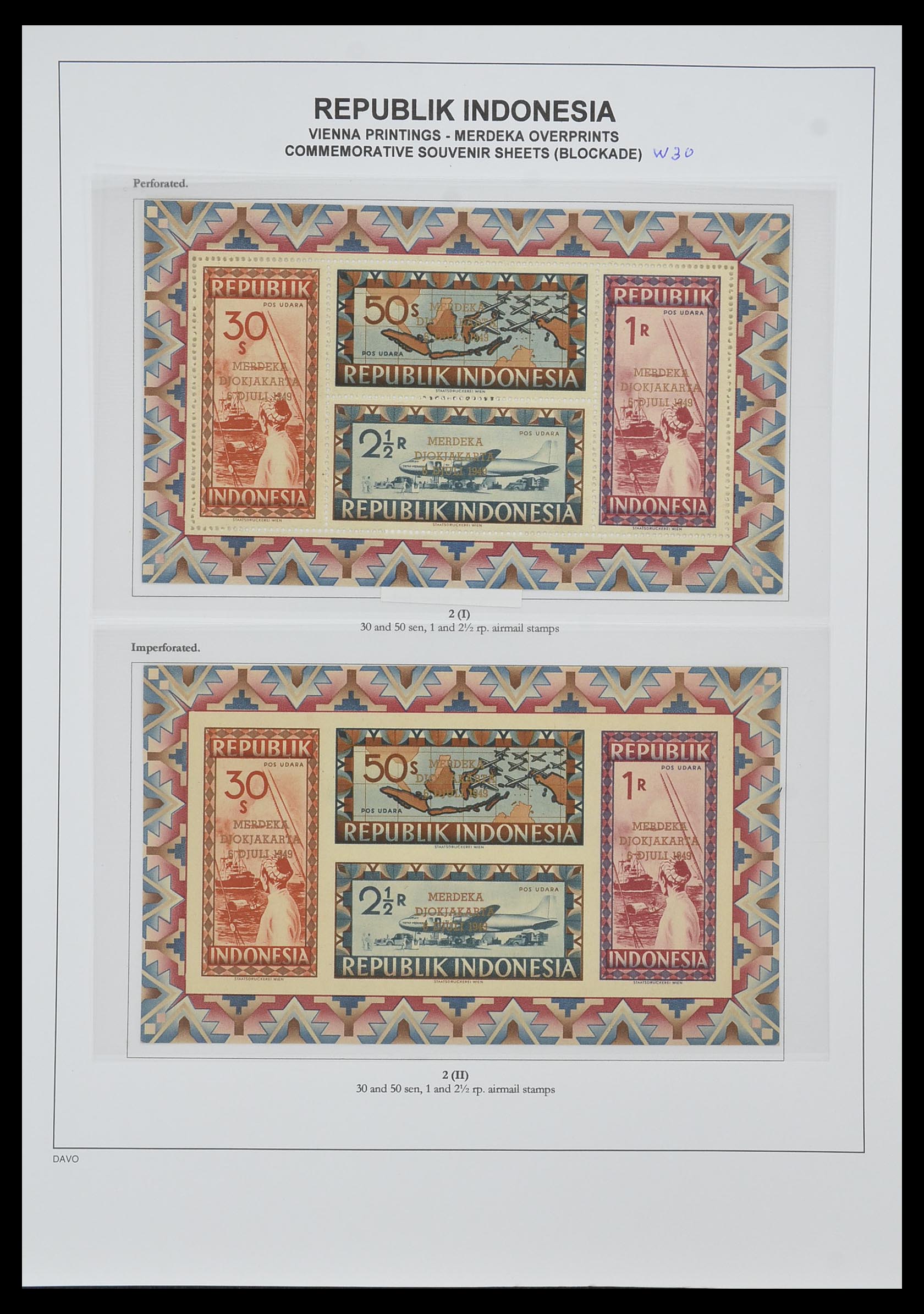 33988 043 - Postzegelverzameling 33988 Weense drukken Indonesië.