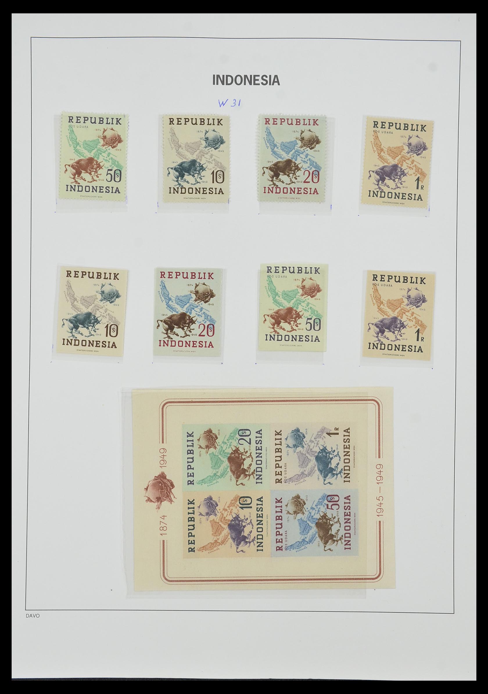 33988 045 - Postzegelverzameling 33988 Weense drukken Indonesië.