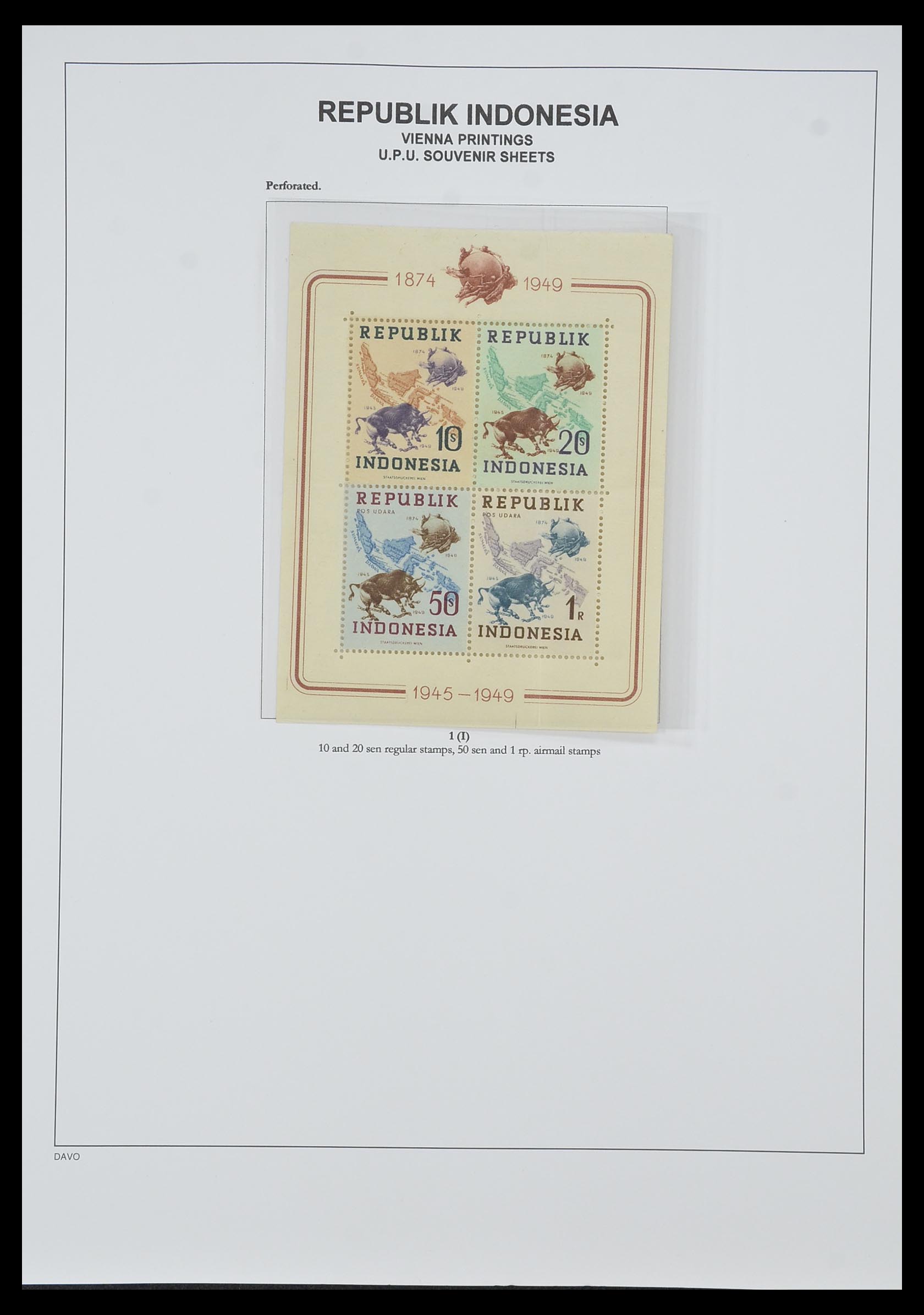 33988 046 - Postzegelverzameling 33988 Weense drukken Indonesië.
