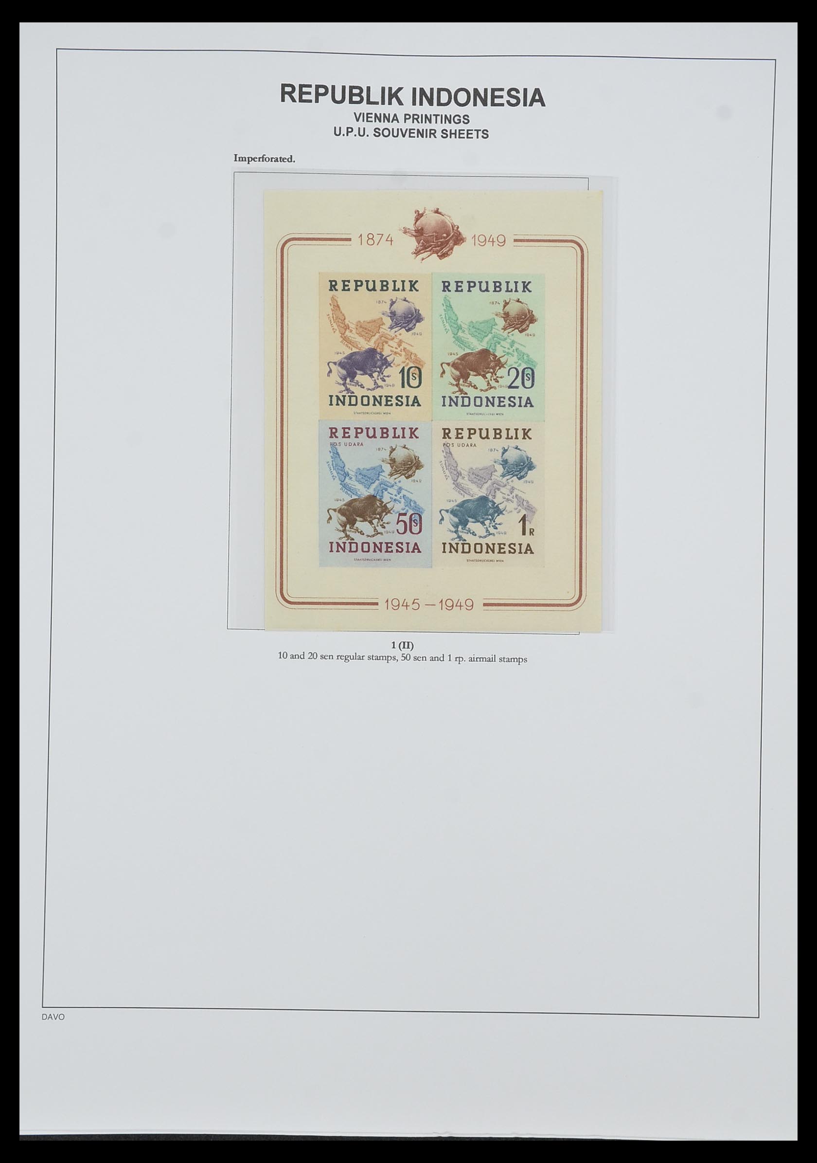 33988 047 - Postzegelverzameling 33988 Weense drukken Indonesië.