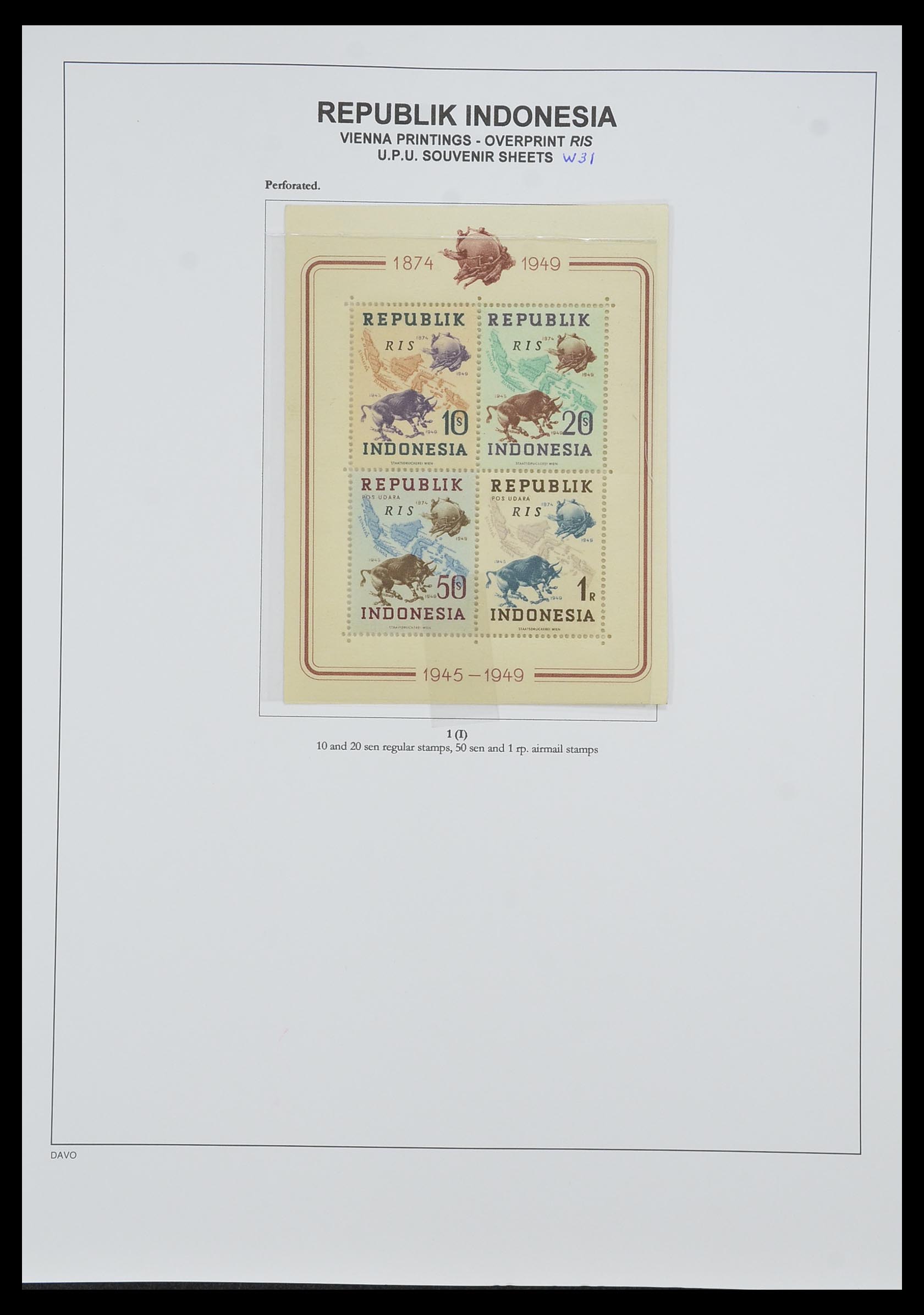33988 048 - Postzegelverzameling 33988 Weense drukken Indonesië.
