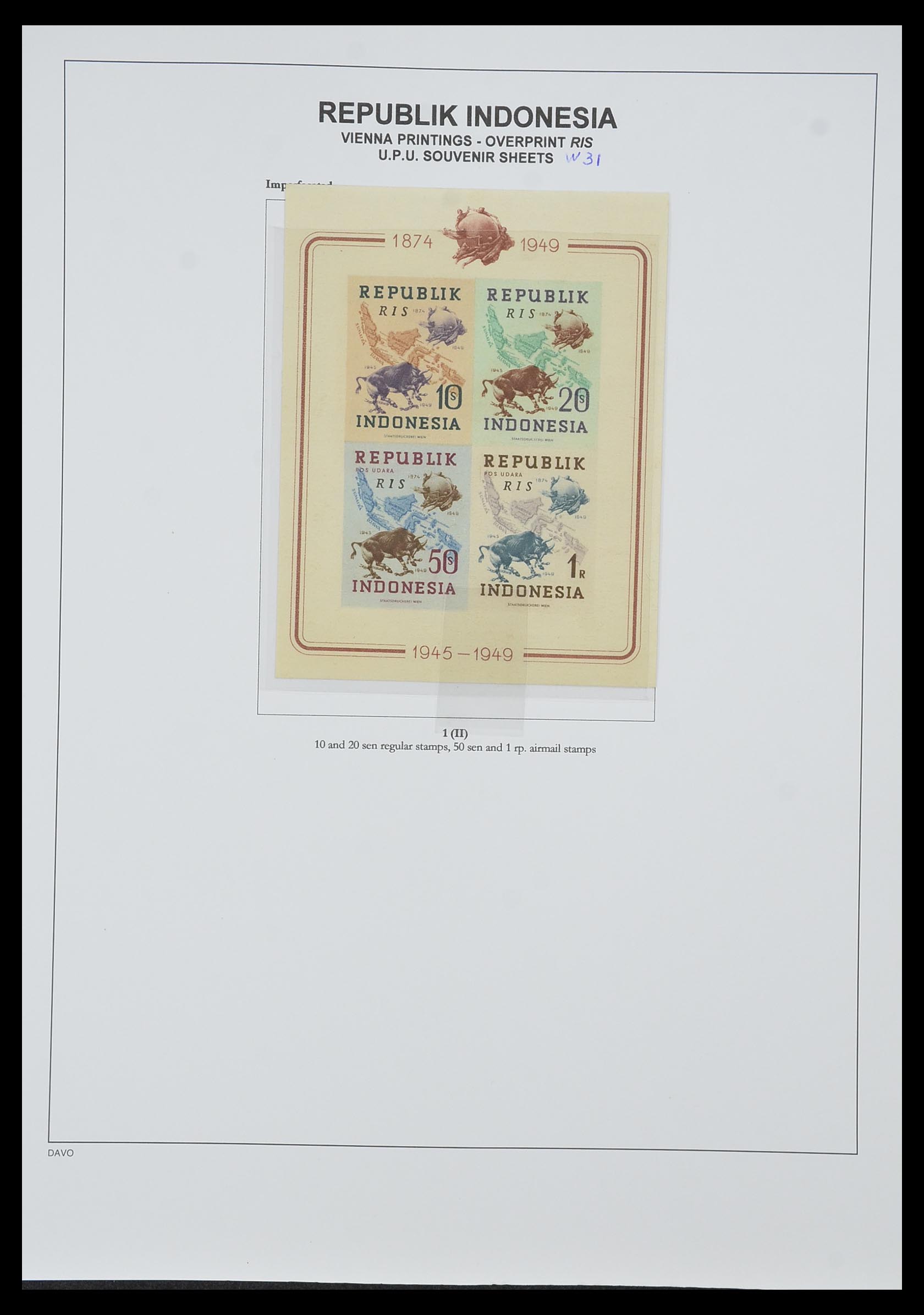 33988 049 - Postzegelverzameling 33988 Weense drukken Indonesië.