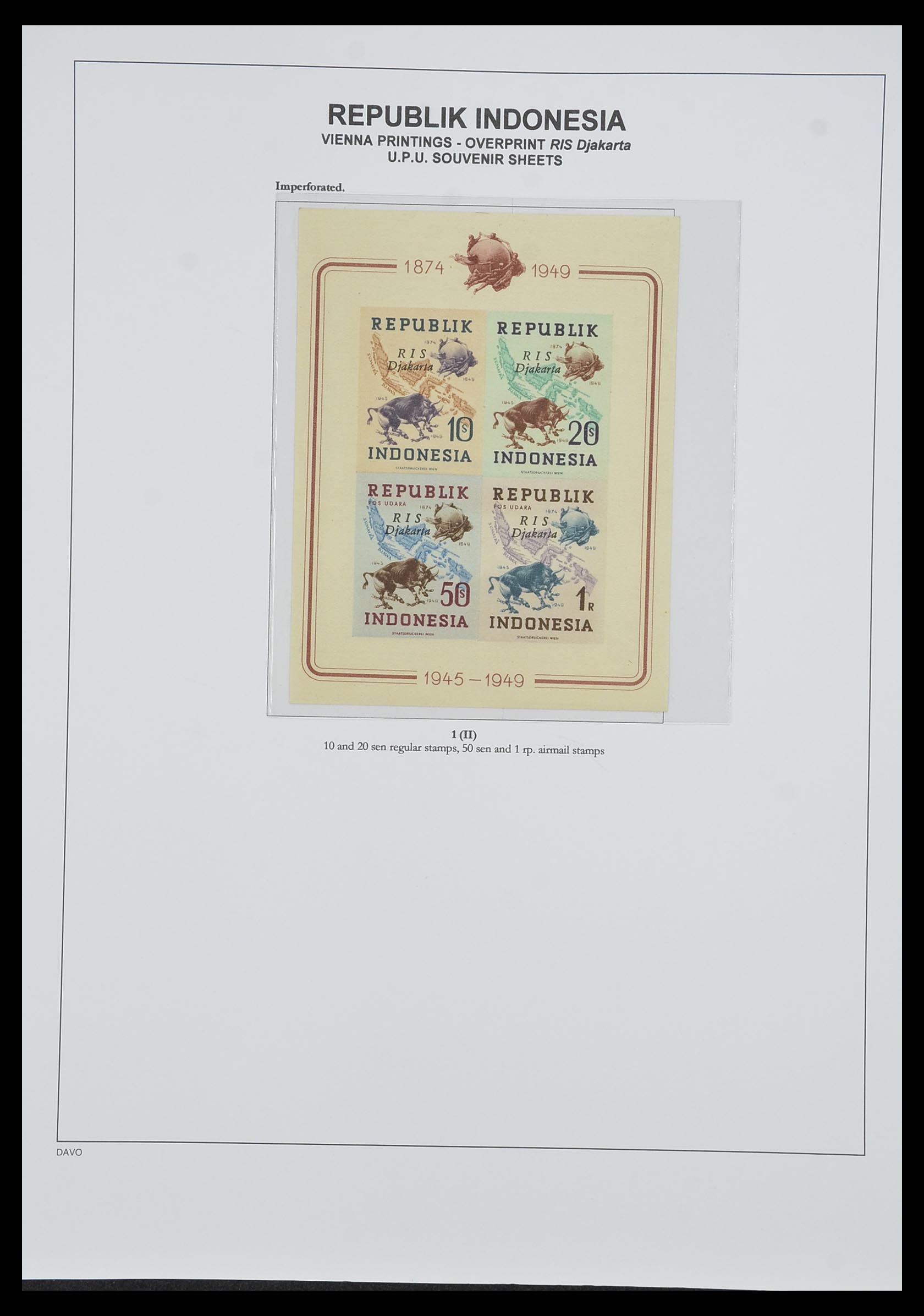 33988 051 - Postzegelverzameling 33988 Weense drukken Indonesië.