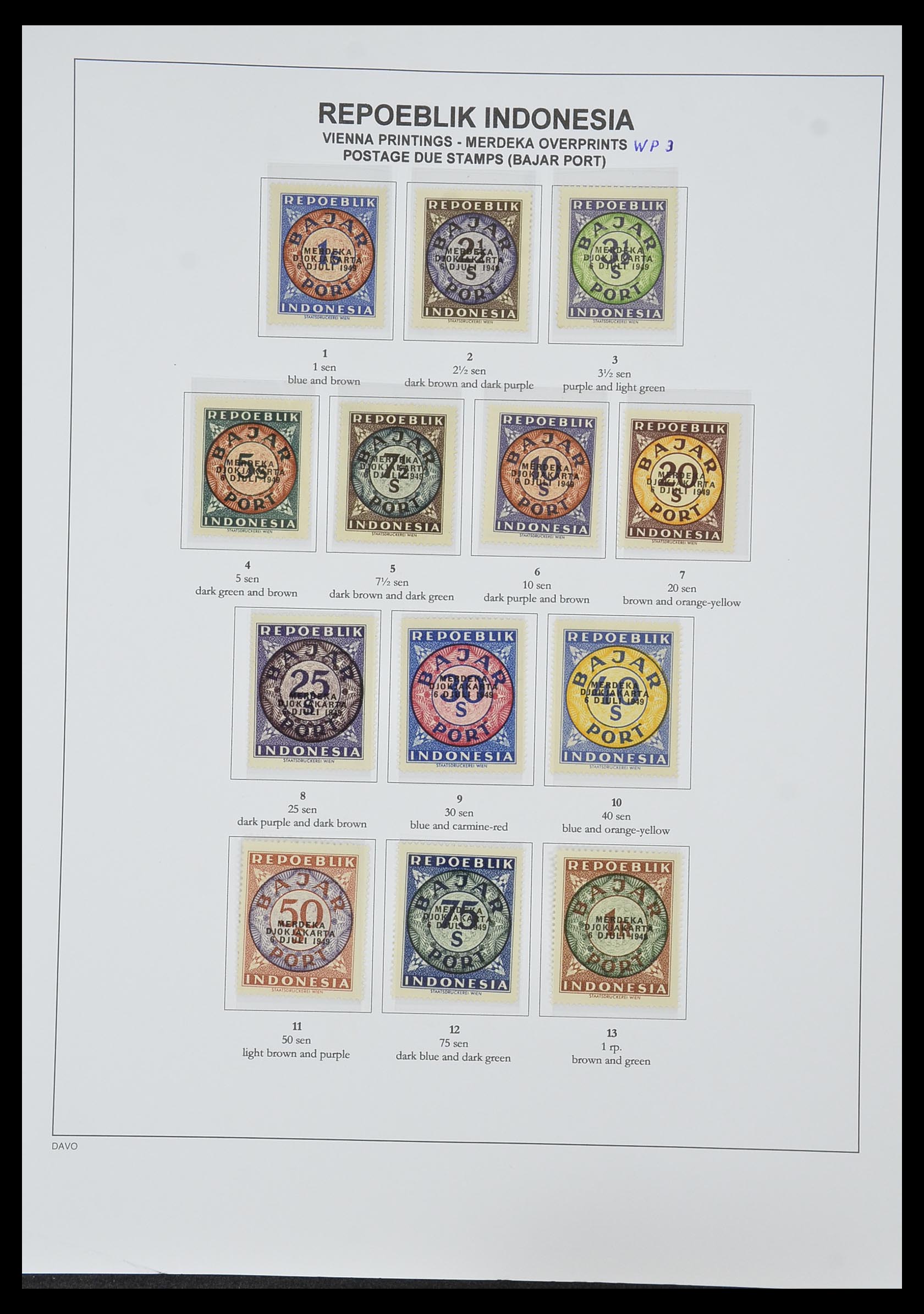 33988 055 - Postzegelverzameling 33988 Weense drukken Indonesië.