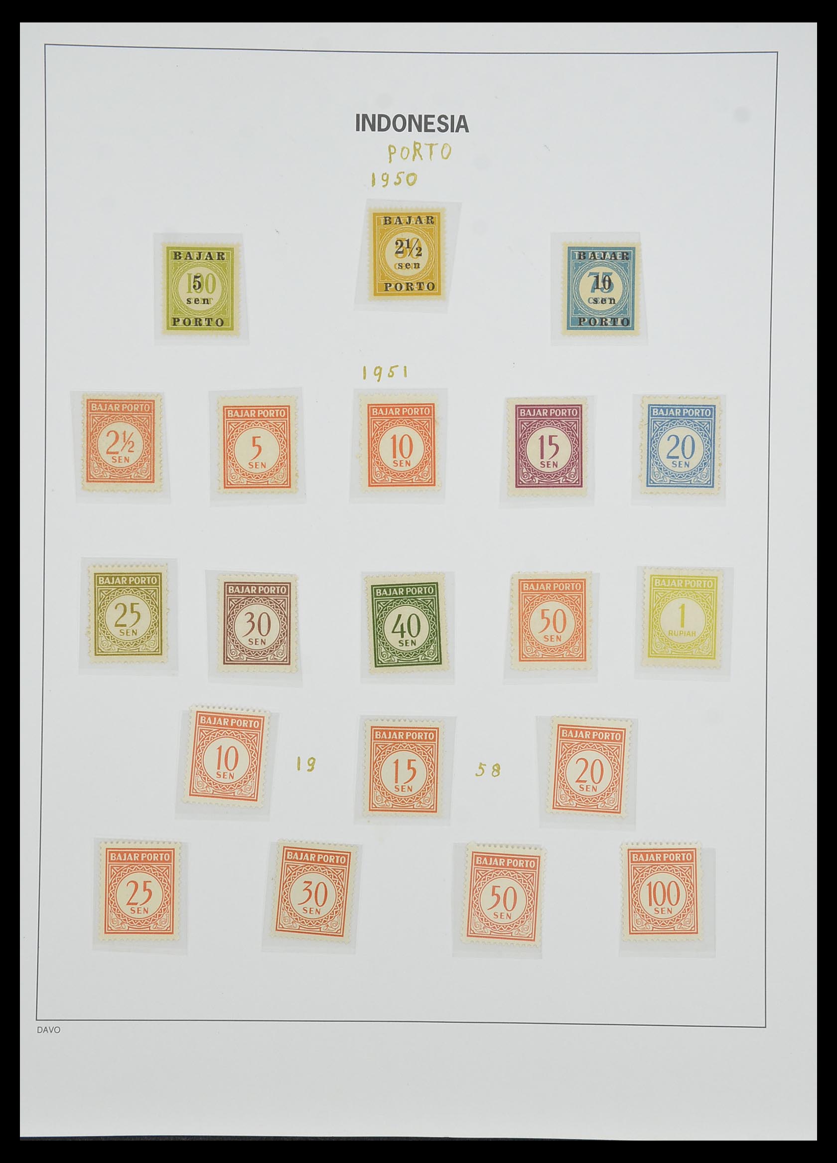 33988 059 - Postzegelverzameling 33988 Weense drukken Indonesië.