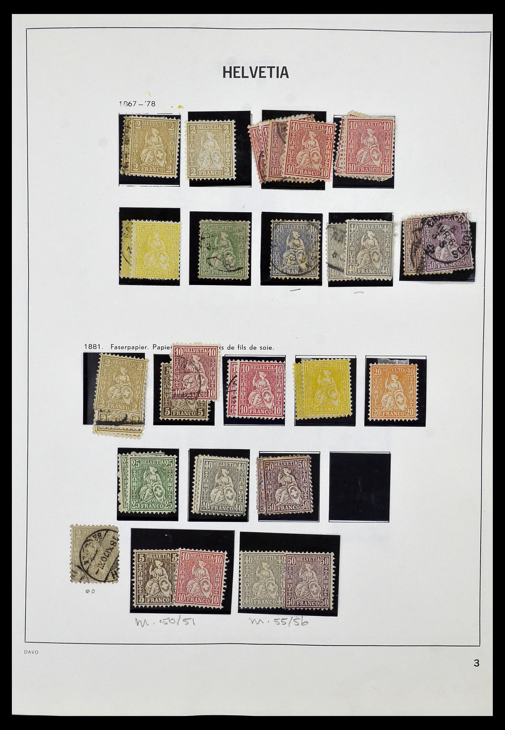 33990 002 - Stamp collection 33990 Switzerland 1854-1998.