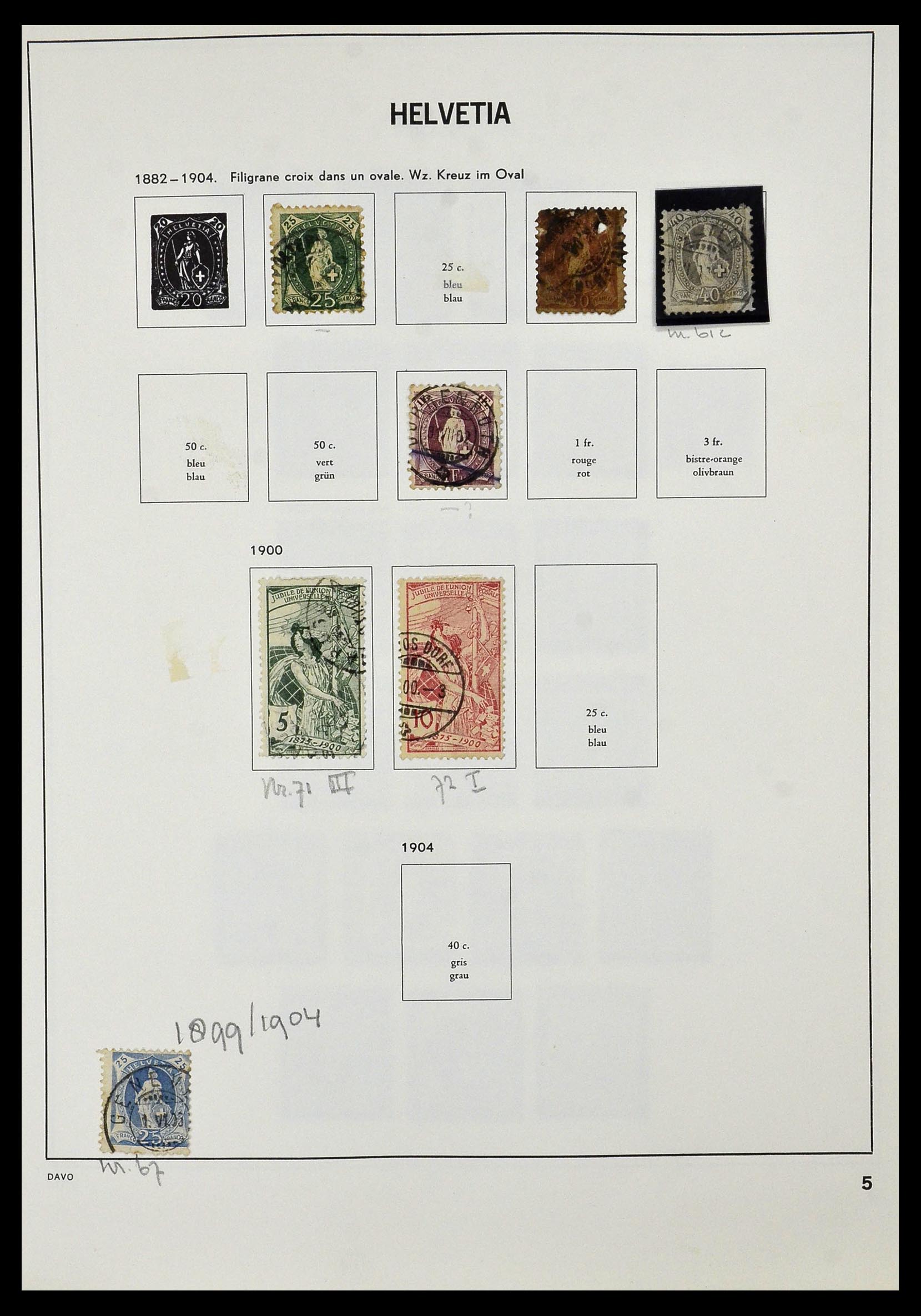 33990 006 - Postzegelverzameling 33990 Zwitserland 1854-1998.