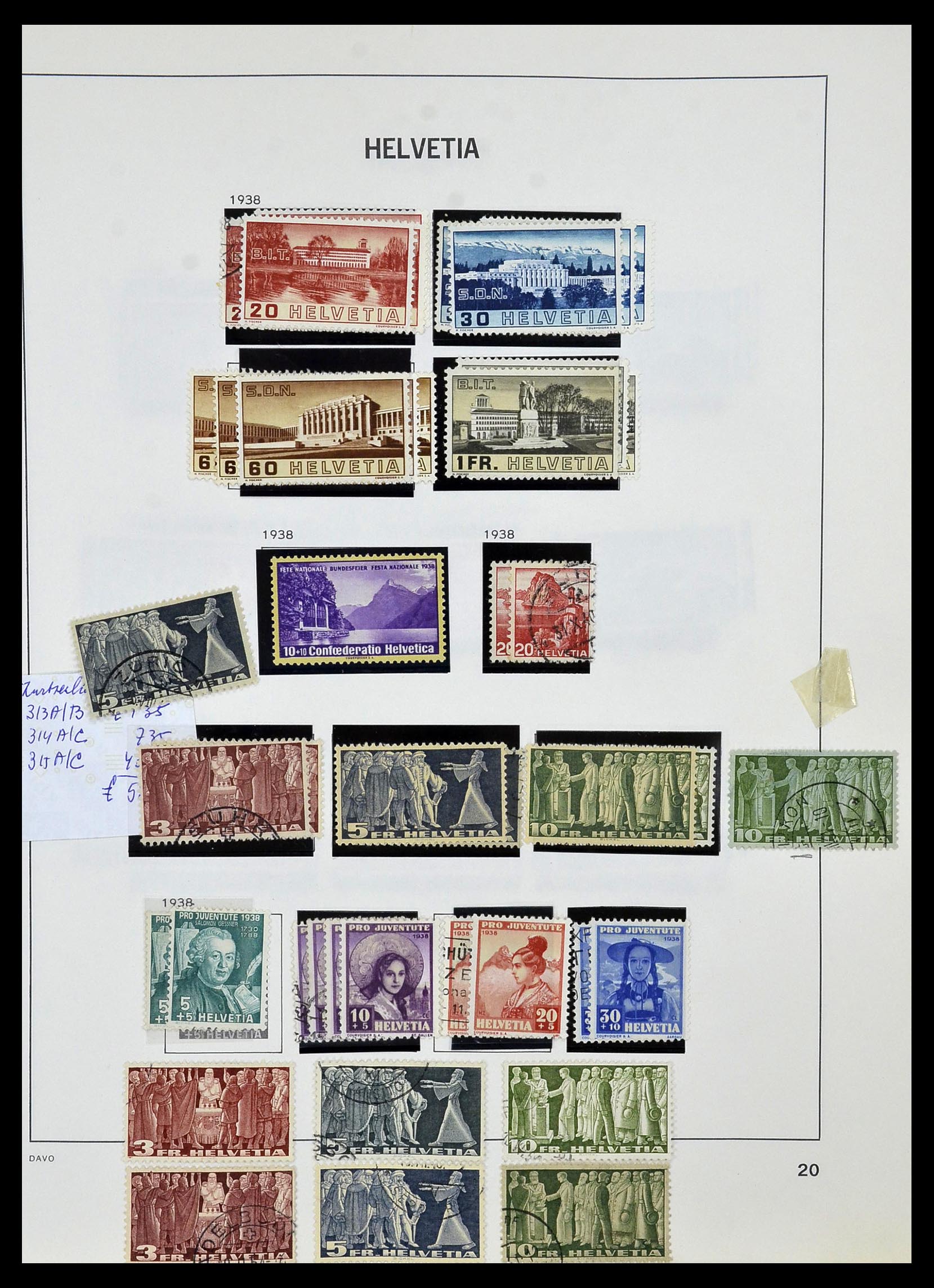 33990 026 - Postzegelverzameling 33990 Zwitserland 1854-1998.