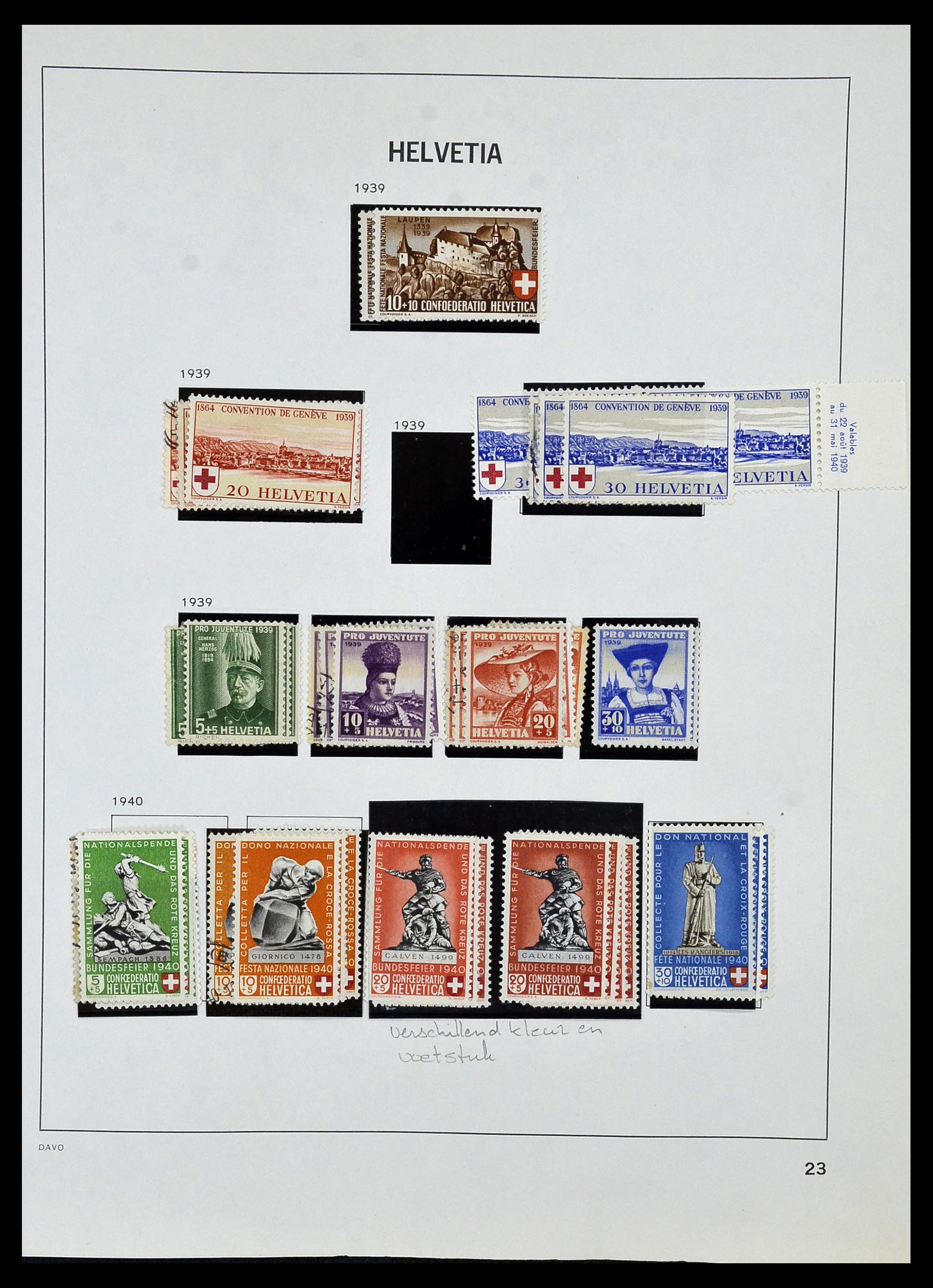 33990 029 - Postzegelverzameling 33990 Zwitserland 1854-1998.
