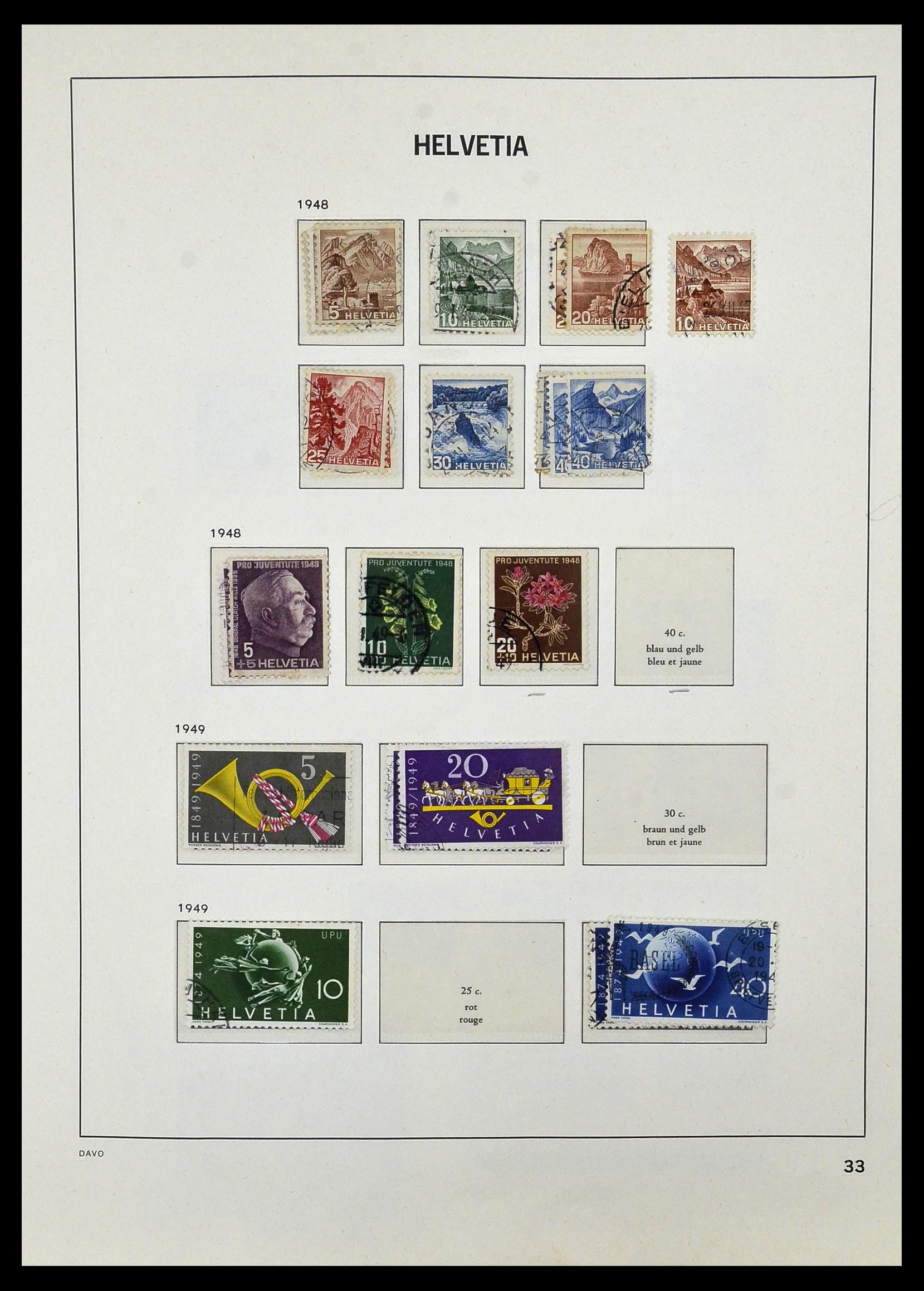 33990 039 - Postzegelverzameling 33990 Zwitserland 1854-1998.
