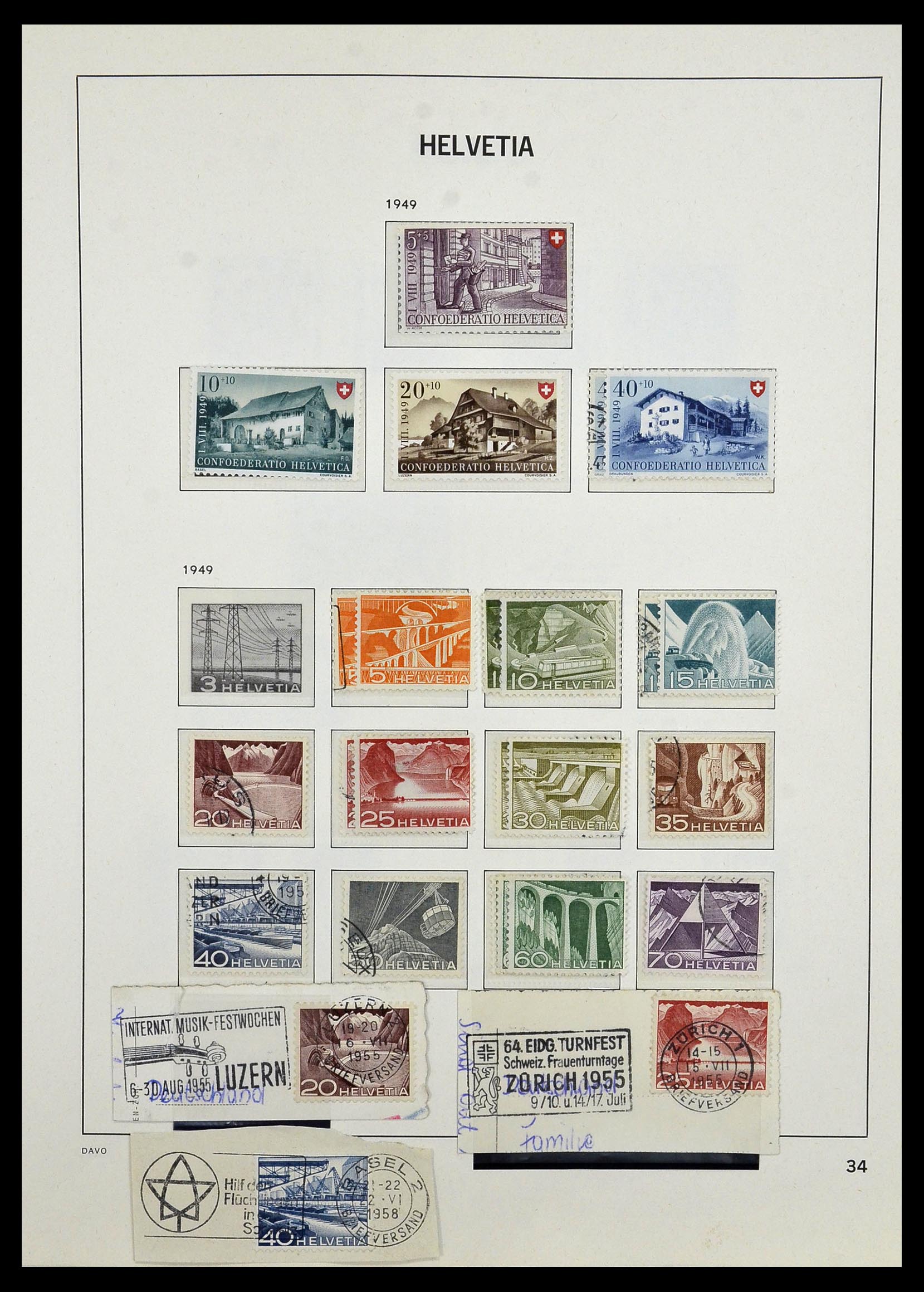 33990 040 - Postzegelverzameling 33990 Zwitserland 1854-1998.