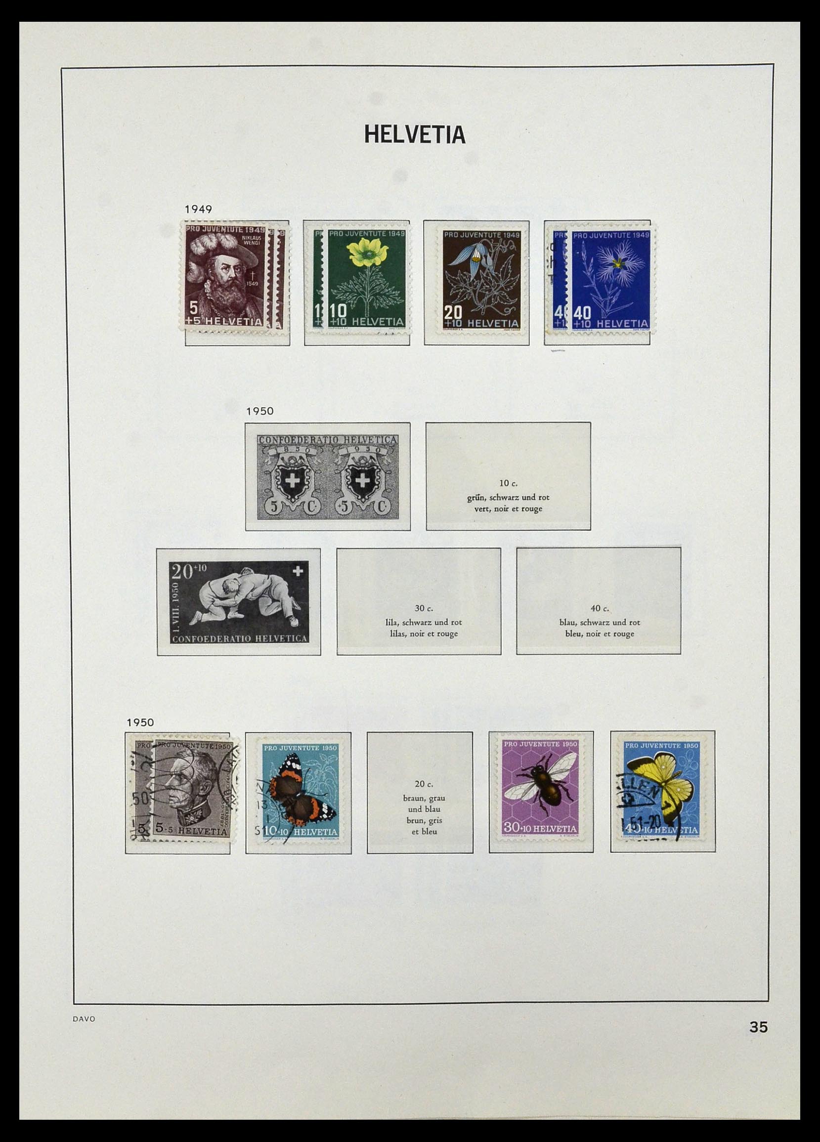 33990 041 - Postzegelverzameling 33990 Zwitserland 1854-1998.