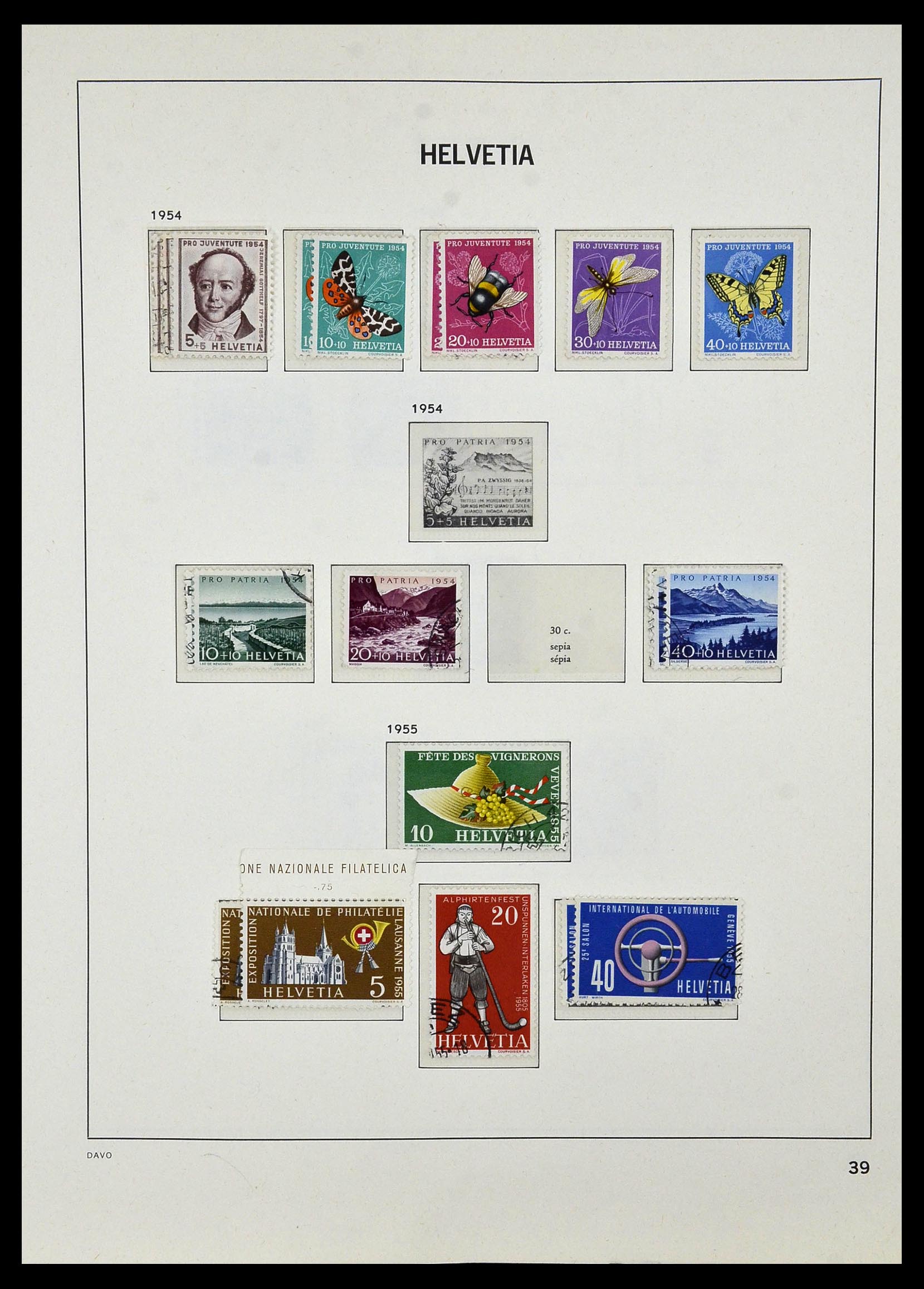 33990 045 - Postzegelverzameling 33990 Zwitserland 1854-1998.