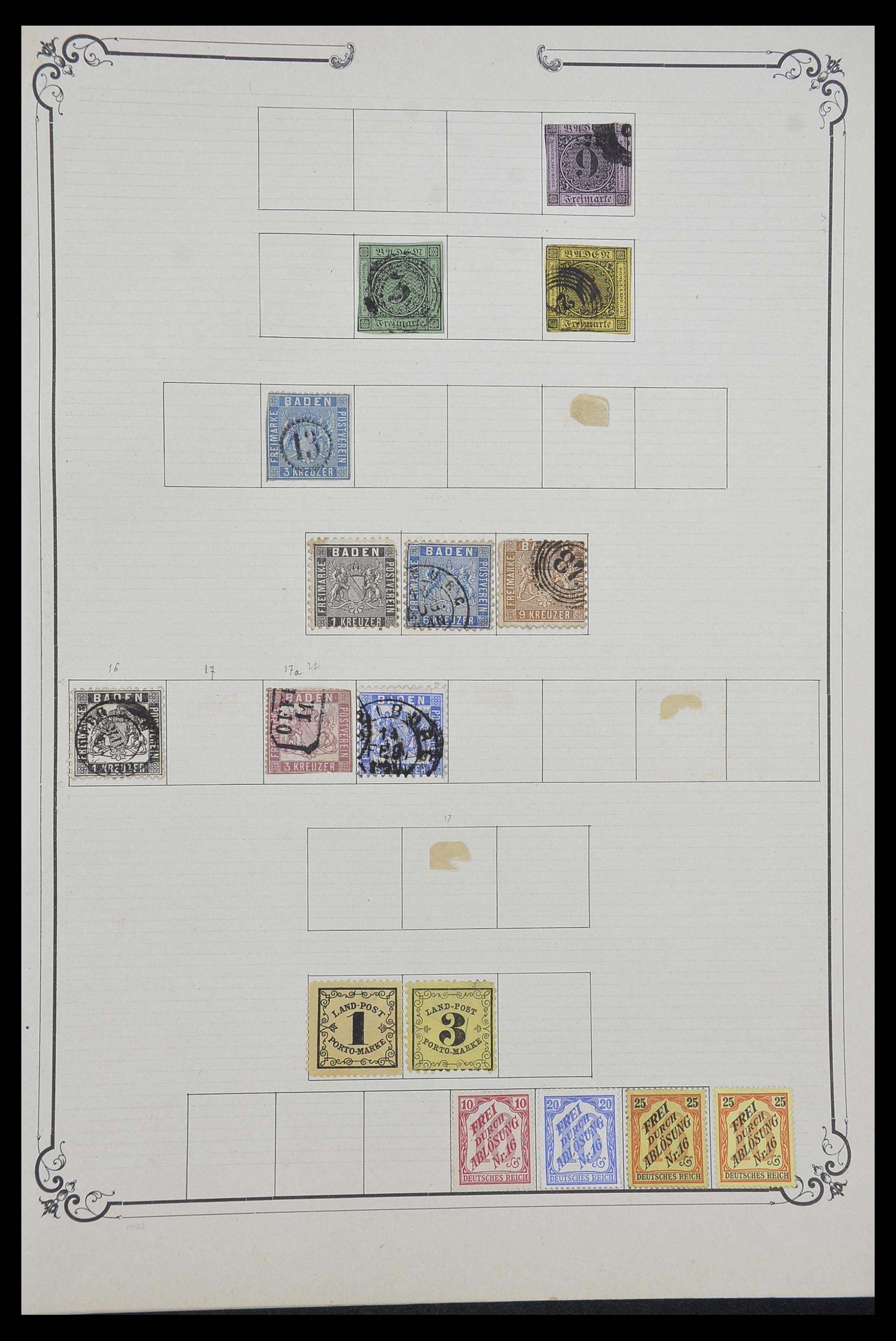 33991 001 - Postzegelverzameling 33991 Europese landen 1851-ca. 1920.