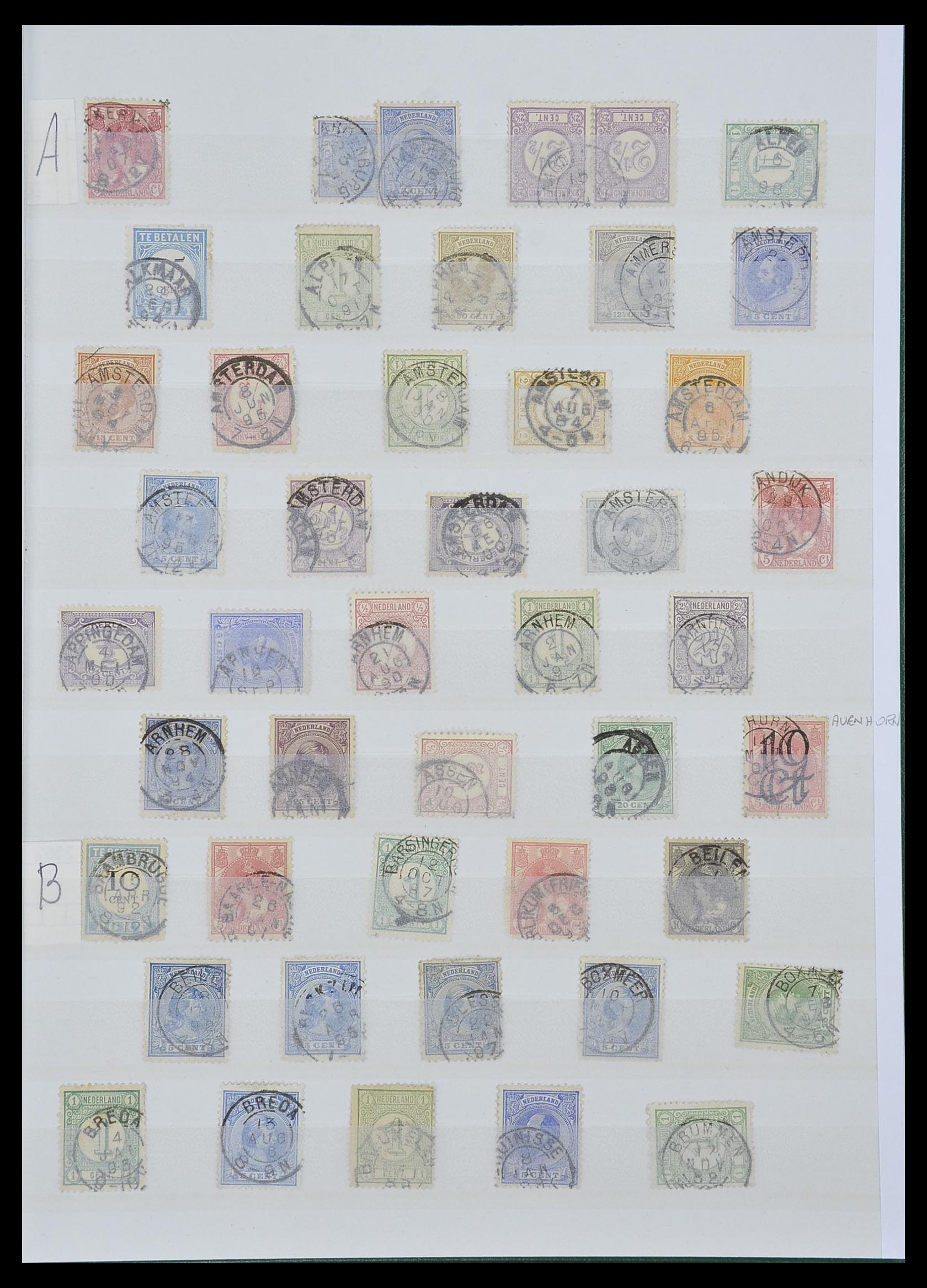 33992 001 - Stamp collection 33992 Netherlands smallround cancels.