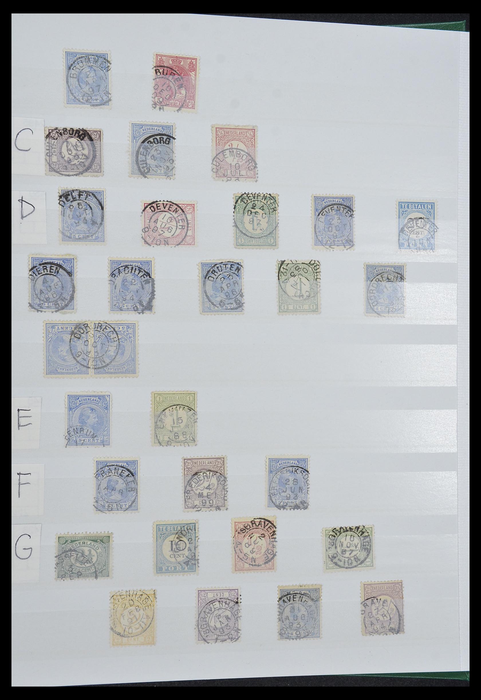 33992 002 - Postzegelverzameling 33992 Nederland kleinrondstempels.