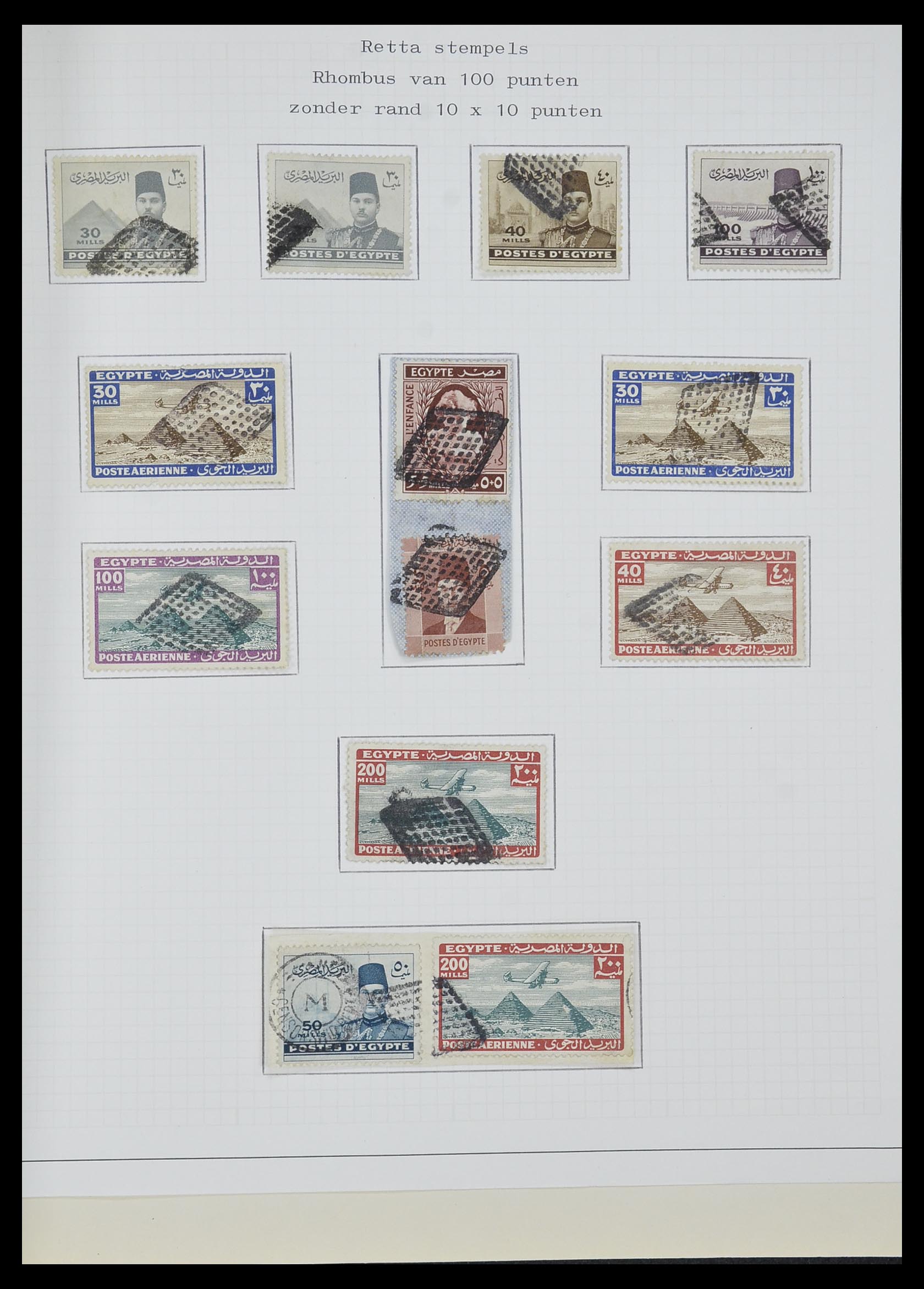 33994 048 - Postzegelverzameling 33994 Egypte hotel stempels 1900-1935.