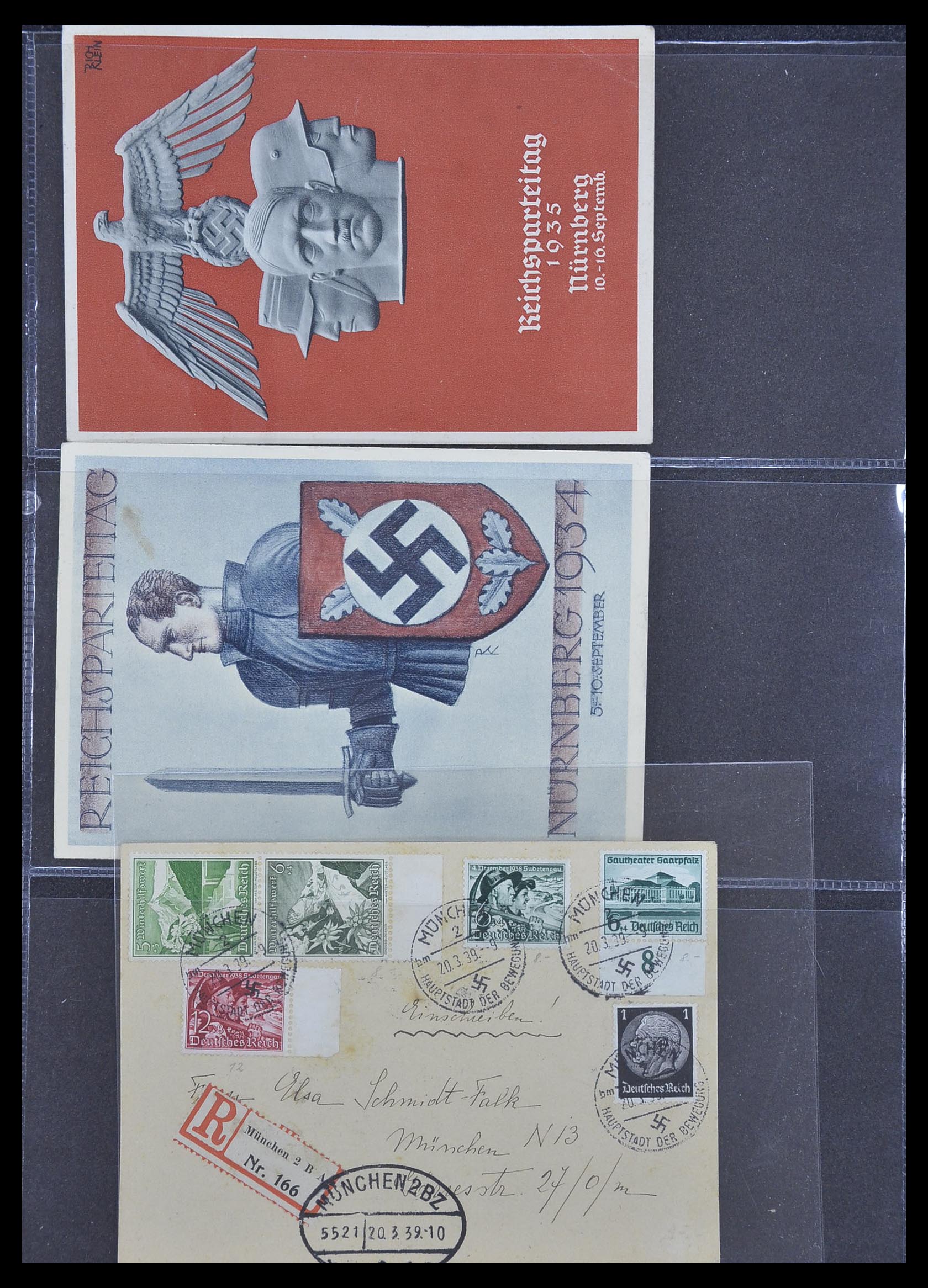 33995 003 - Postzegelverzameling 33995 Duitsland propaganda kaarten.