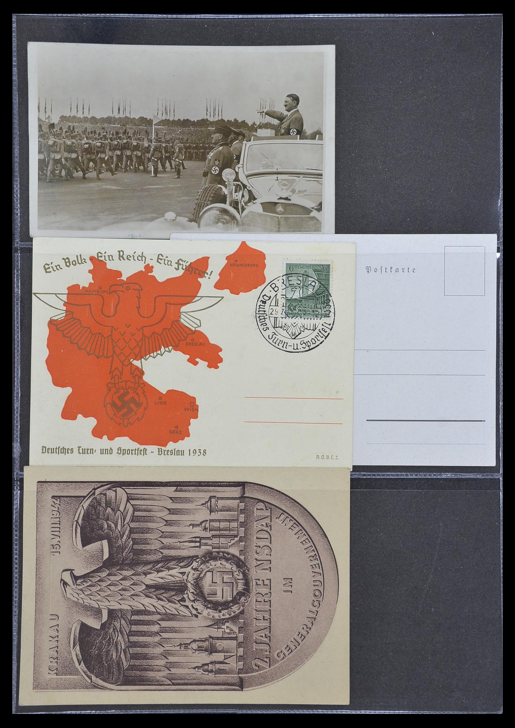 33995 009 - Postzegelverzameling 33995 Duitsland propaganda kaarten.