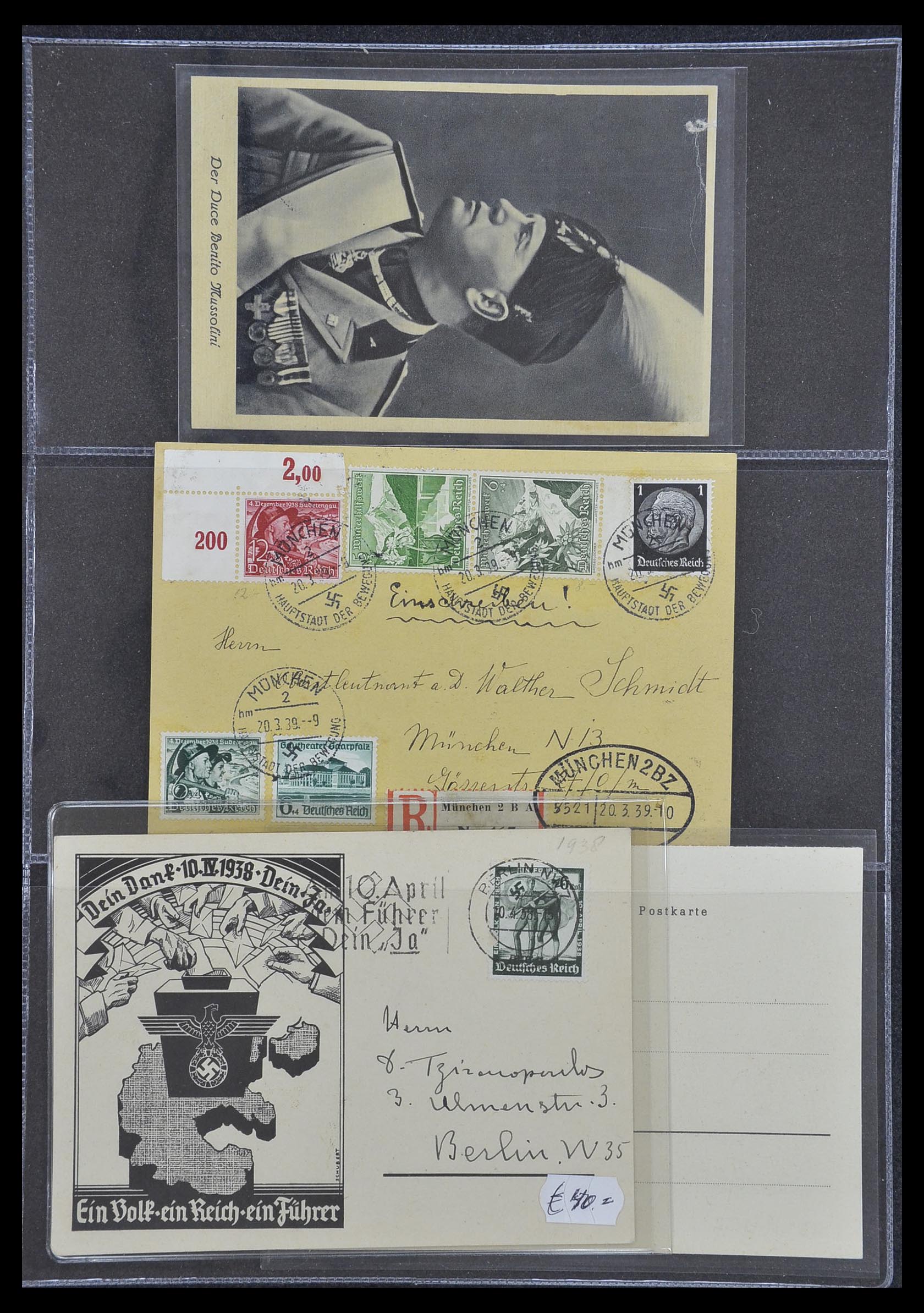 33995 013 - Postzegelverzameling 33995 Duitsland propaganda kaarten.