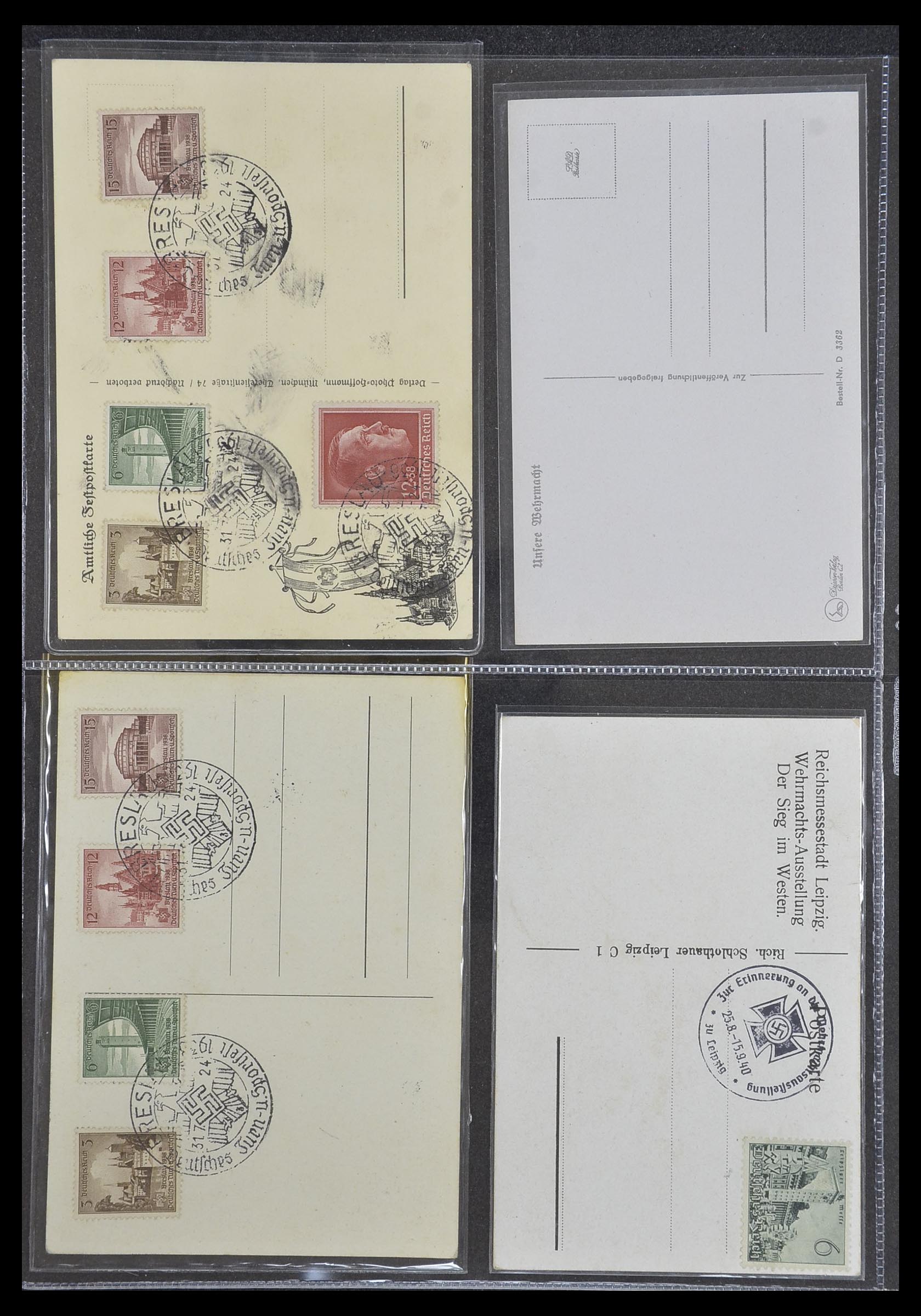 33995 042 - Postzegelverzameling 33995 Duitsland propaganda kaarten.