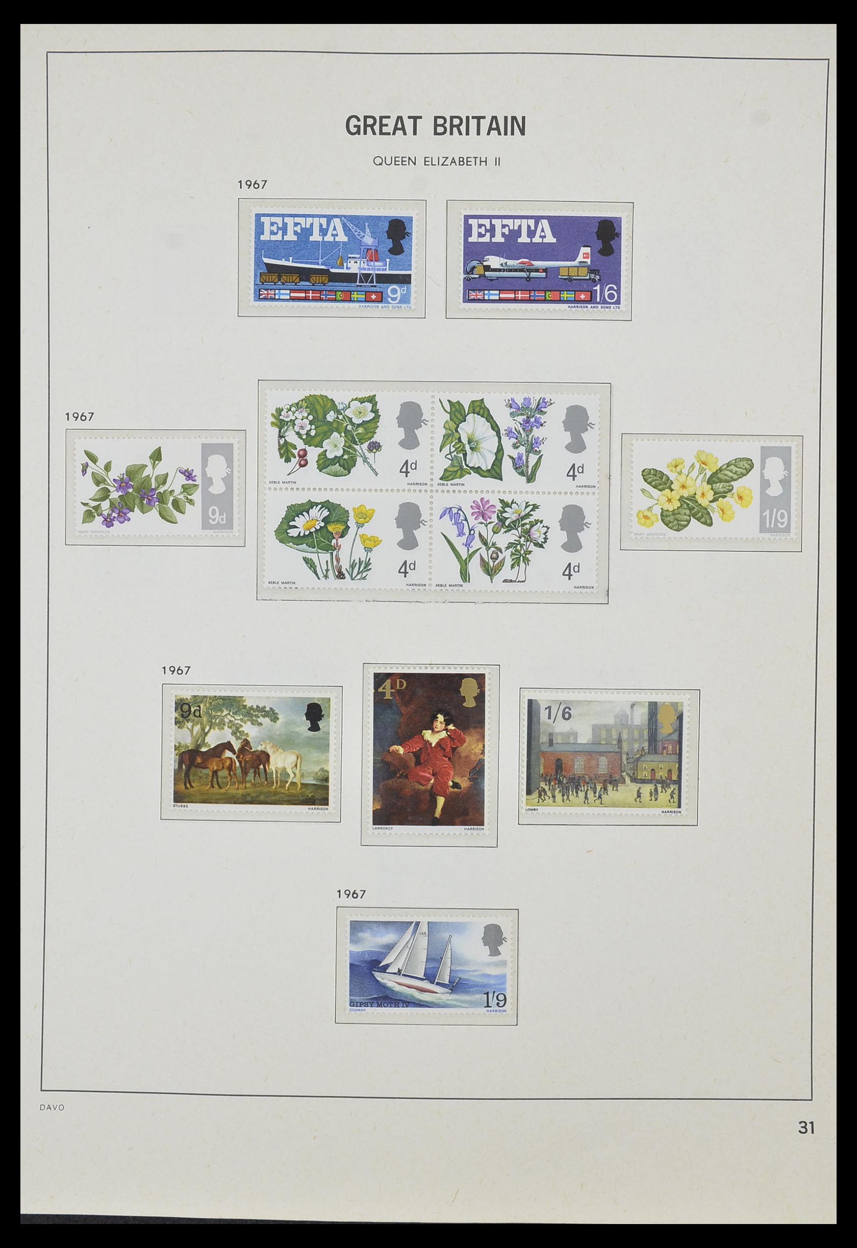 33998 028 - Postzegelverzameling 33998 Engeland 1858-1995.